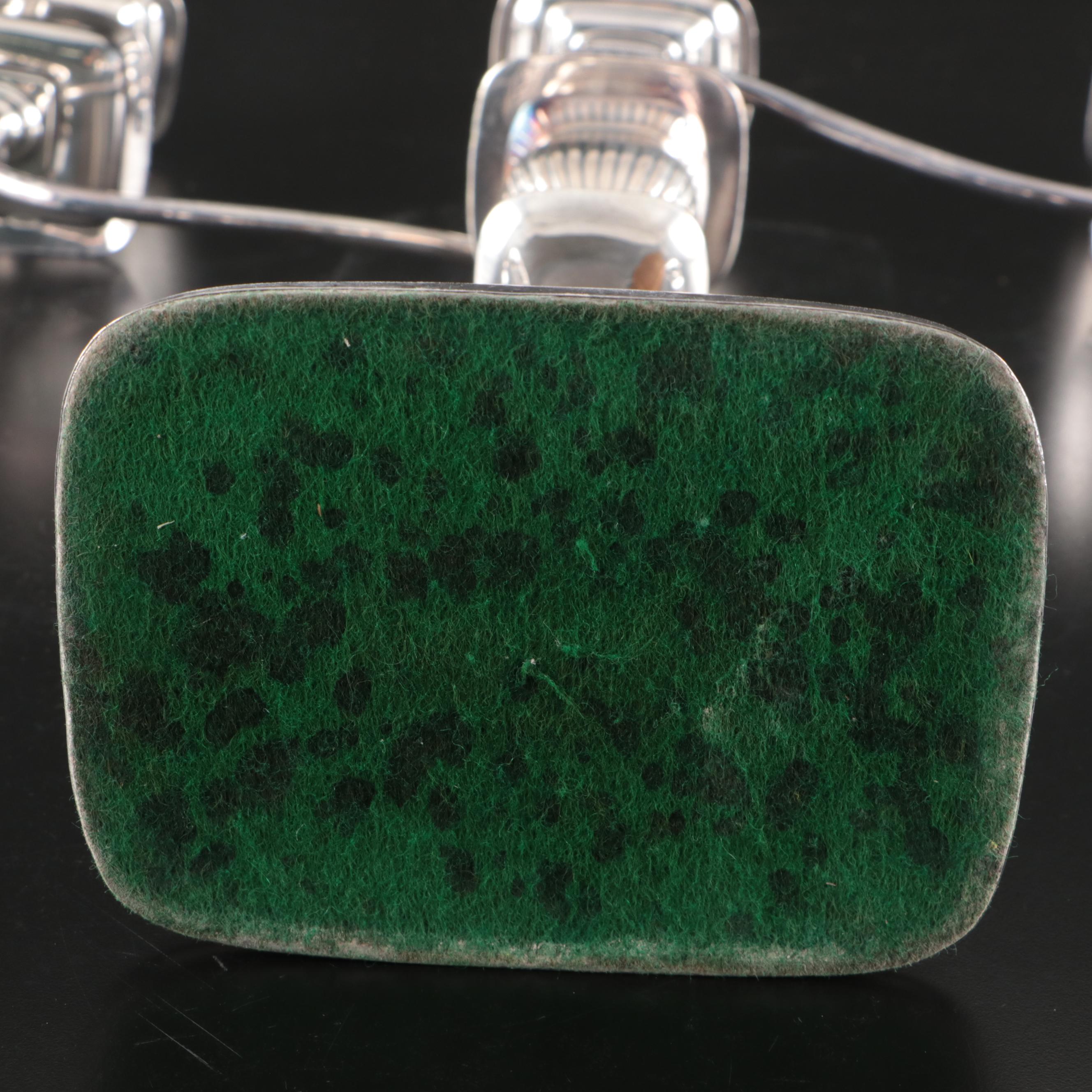 Pair of Georgian Style Silver Plate Candelabras