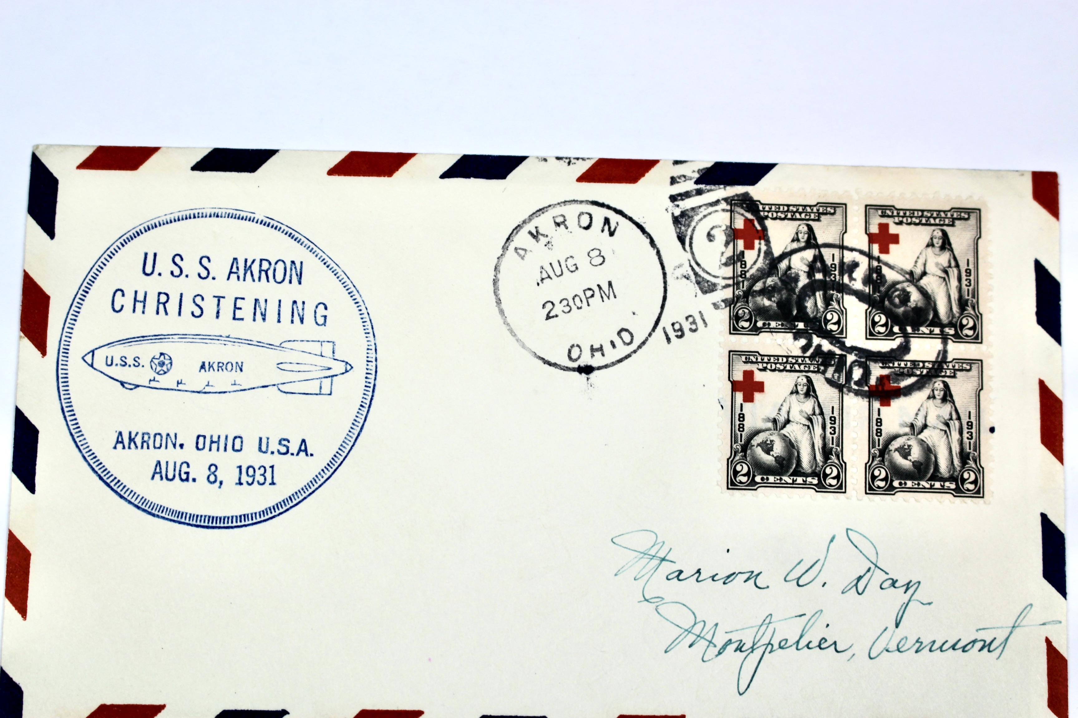 1931 Graf Zeppelin U.S.S. Akron Christening Postal Cover
