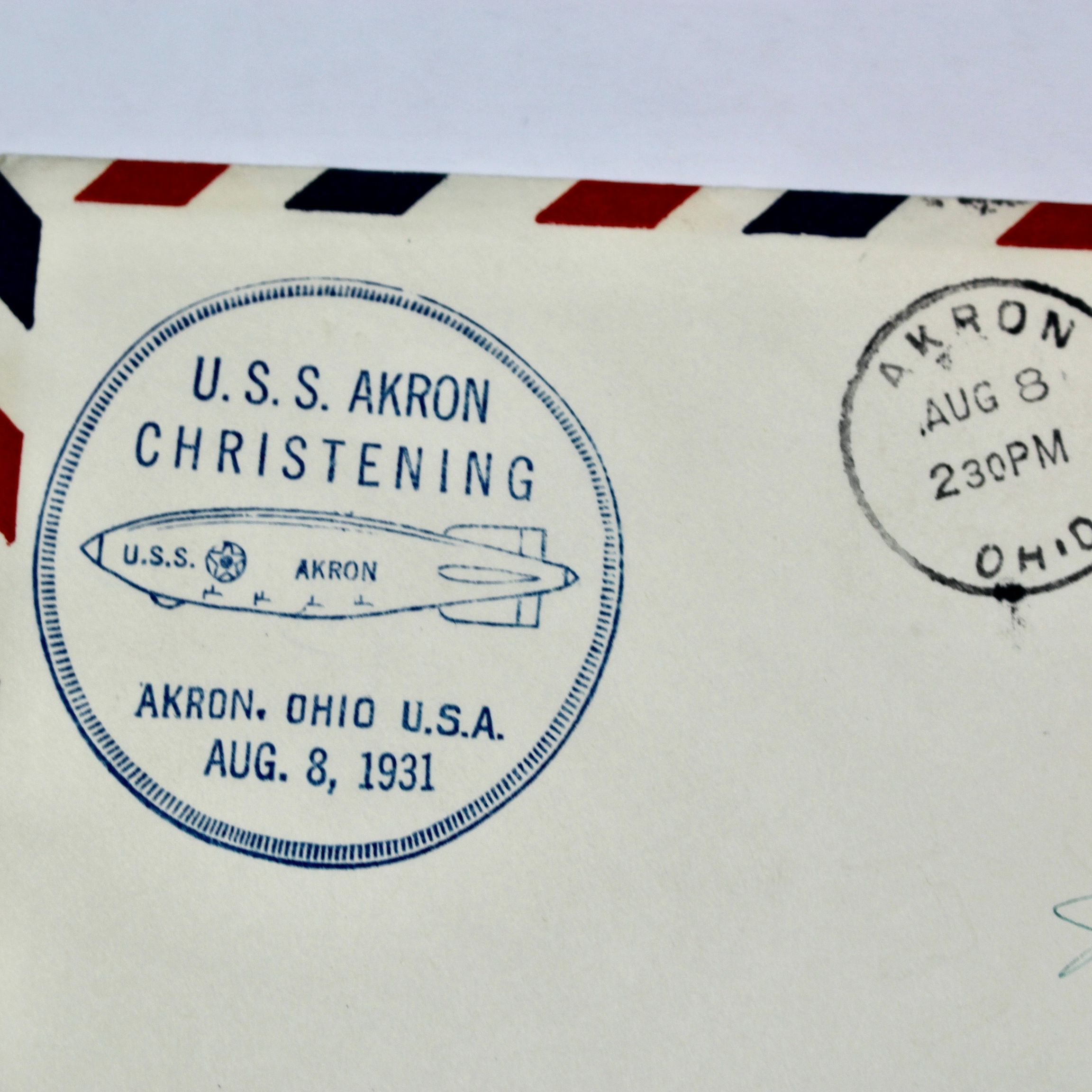 1931 Graf Zeppelin U.S.S. Akron Christening Postal Cover