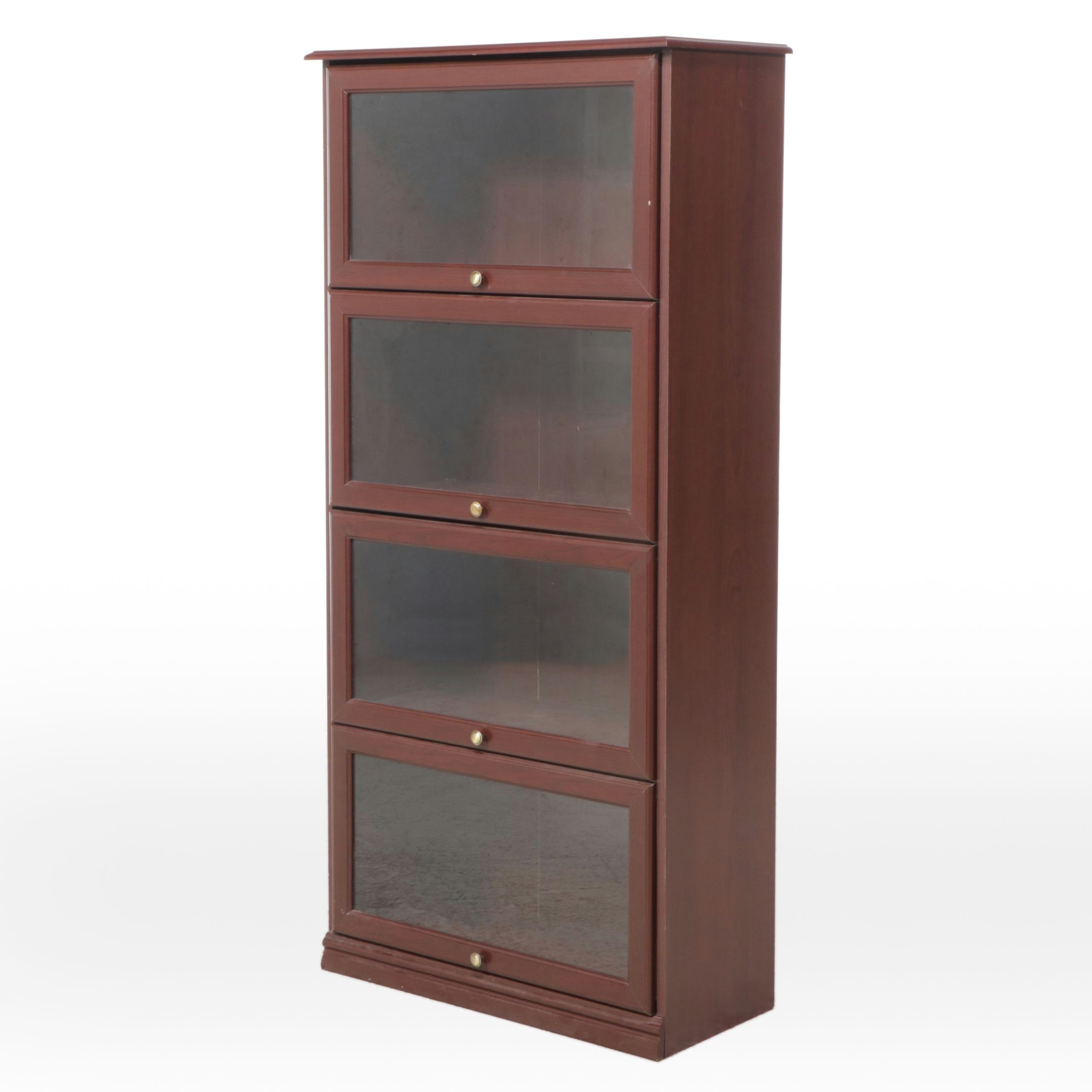 Art Deco Style Mahogany Finish Barrister's Bookcase