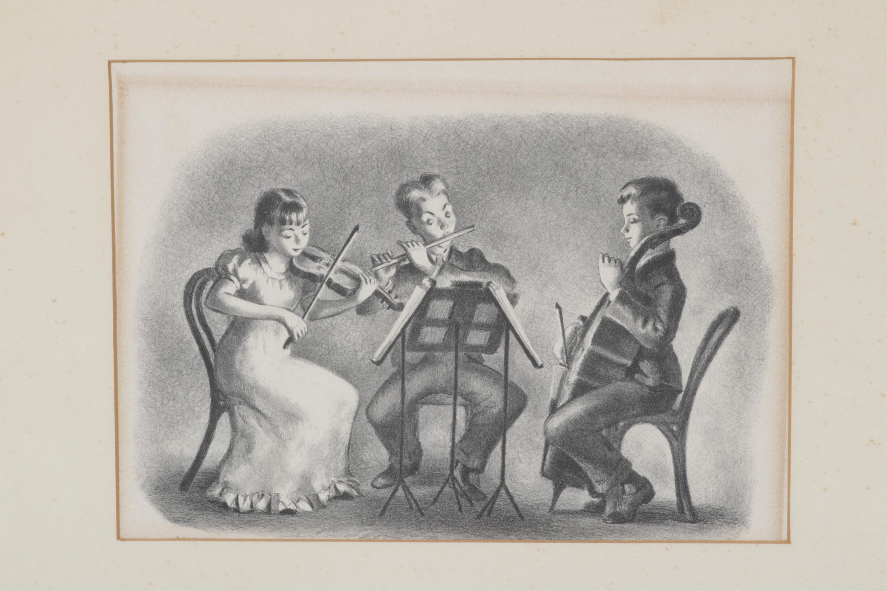 Andre Ruellan "Trio" Lithograph, 1940