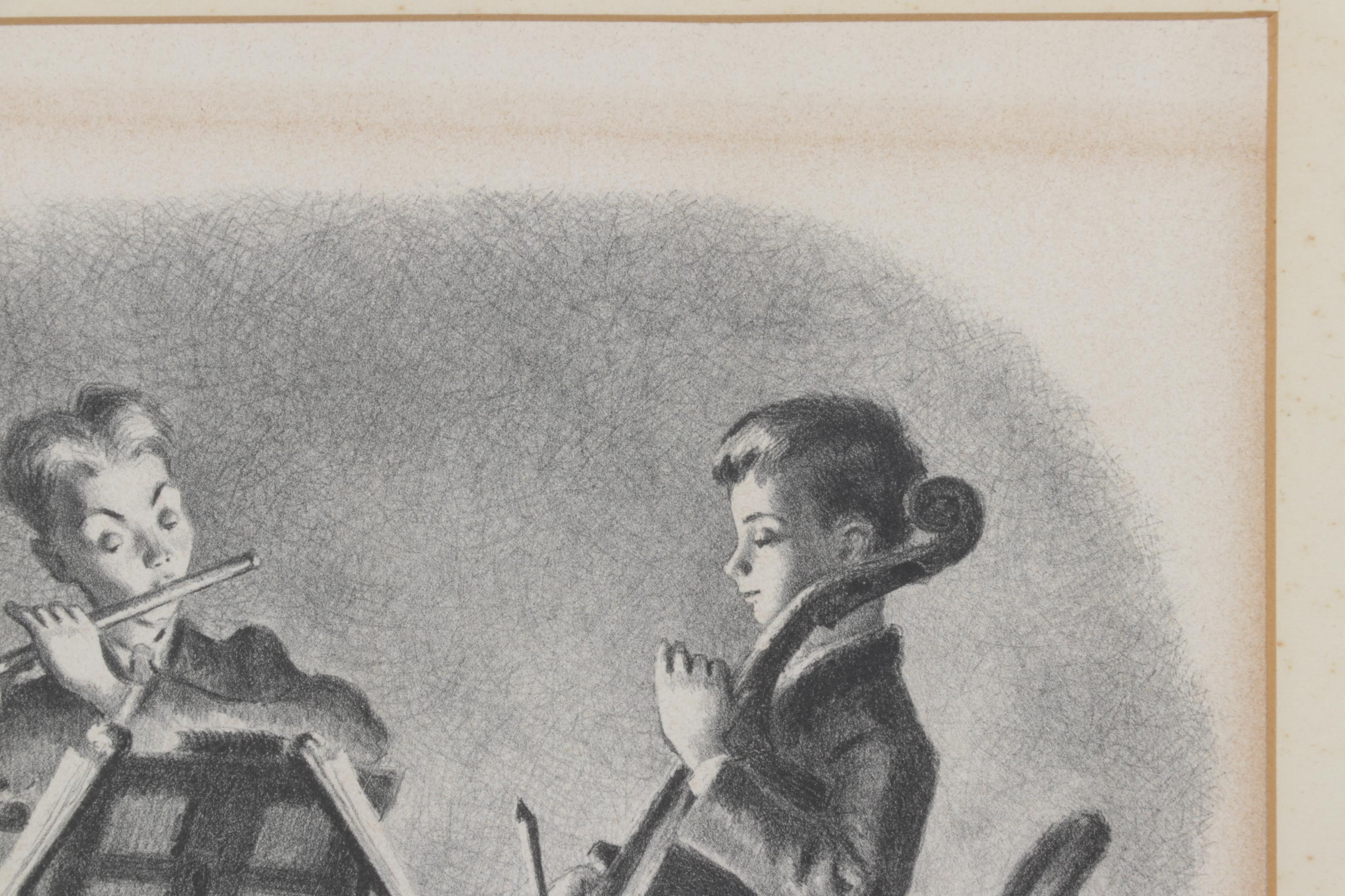 Andre Ruellan "Trio" Lithograph, 1940