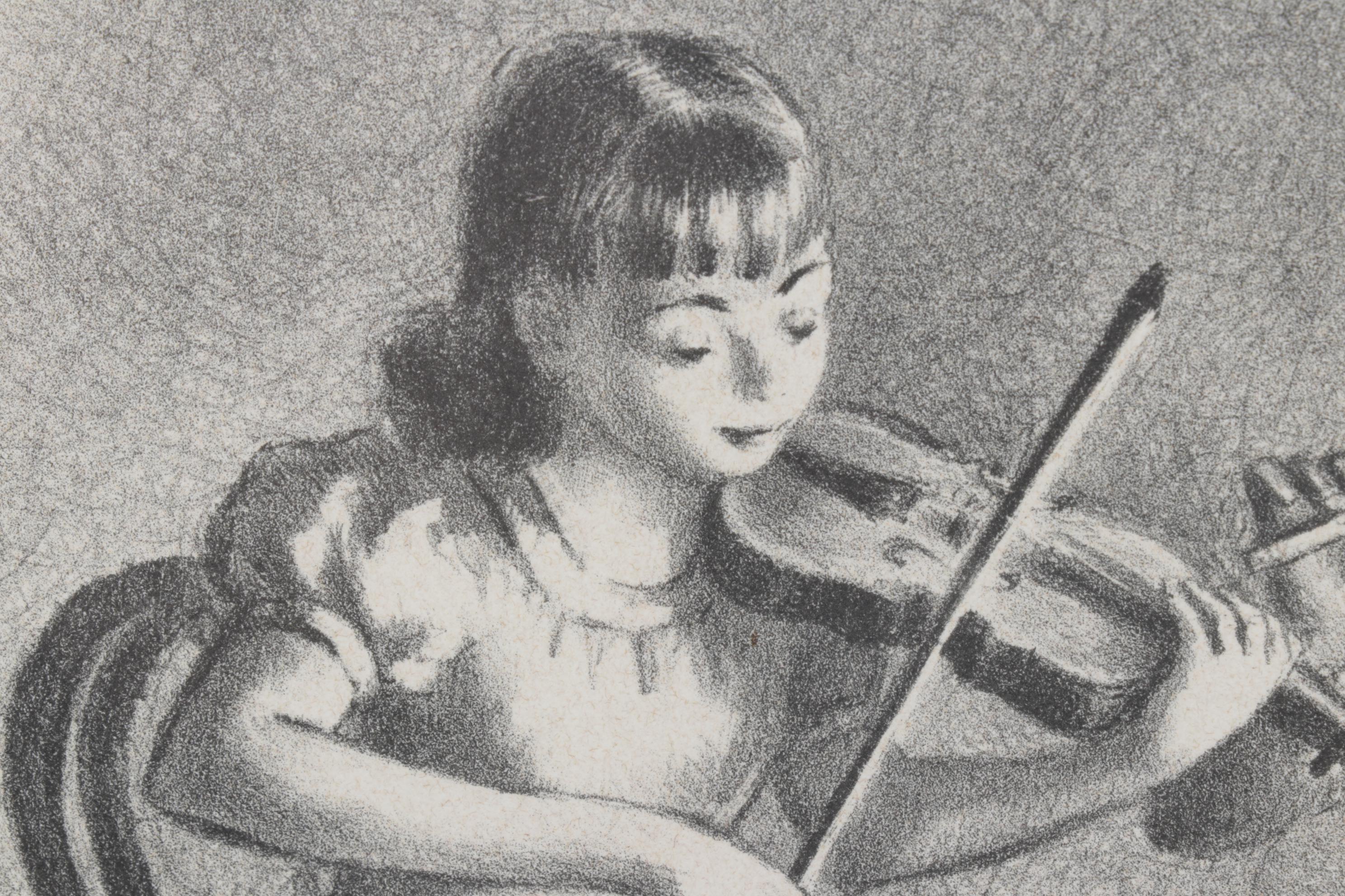 Andre Ruellan "Trio" Lithograph, 1940