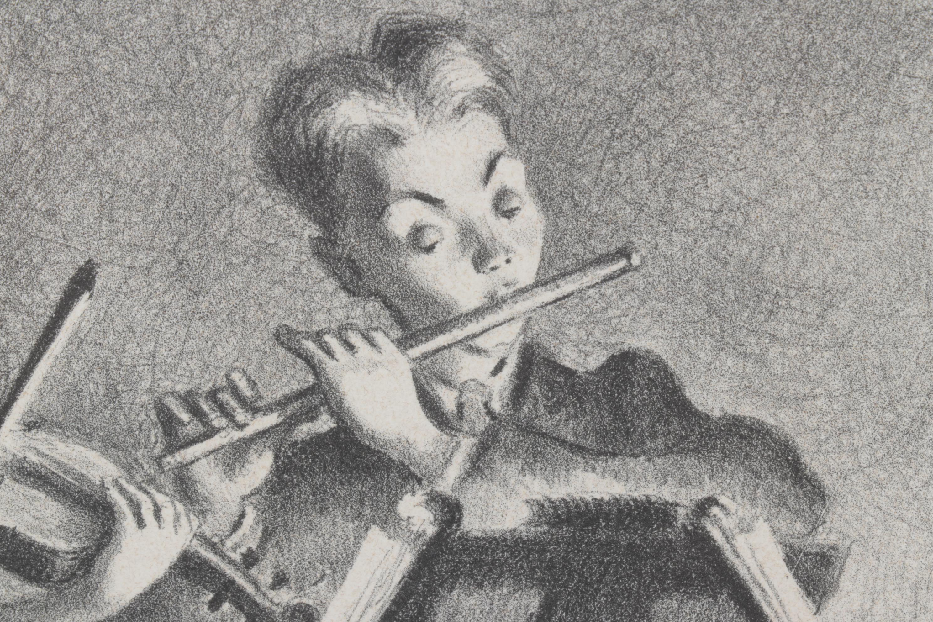 Andre Ruellan "Trio" Lithograph, 1940