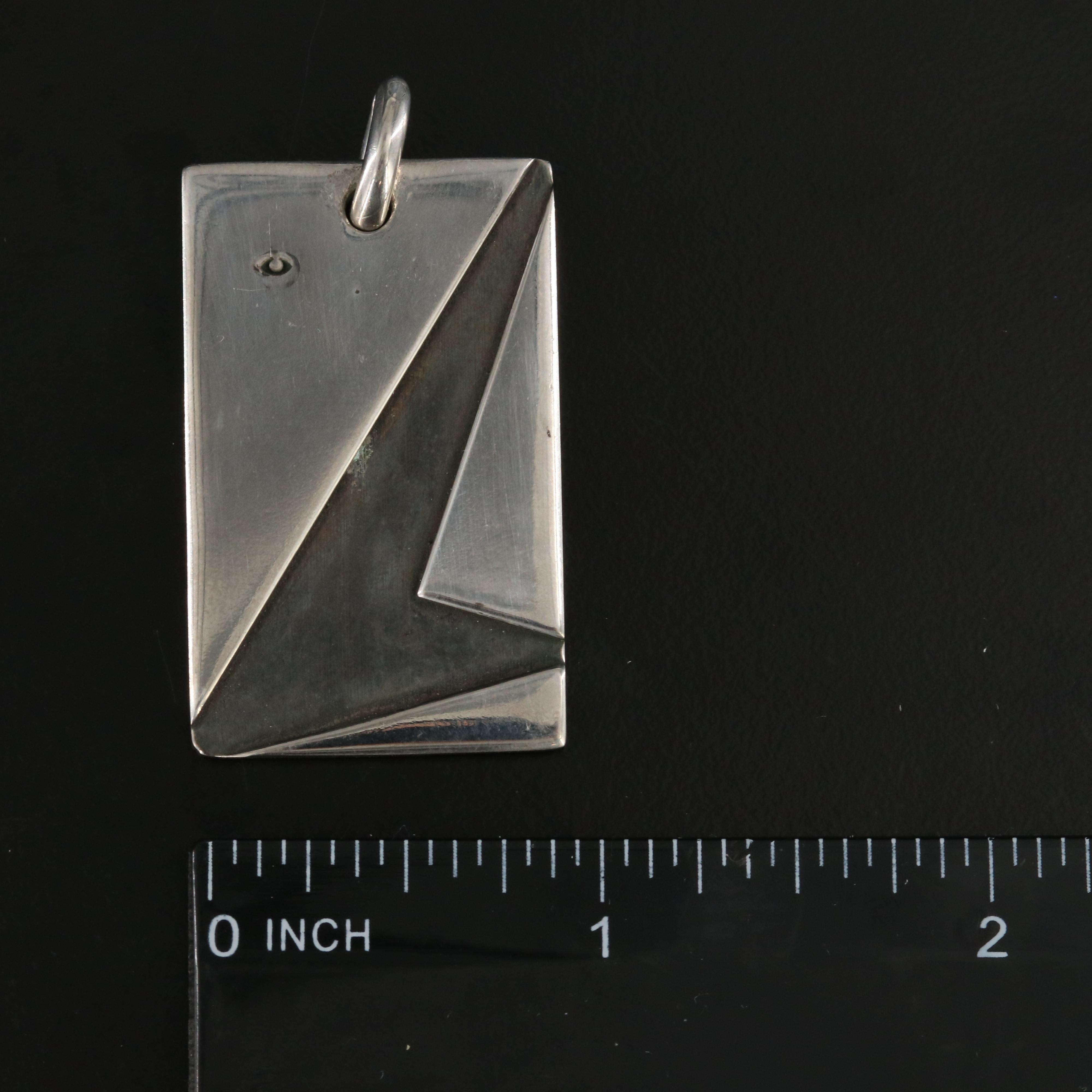 Sheryl Lowe "Mr. Lowe" Sterling Curb Chain Pendant Necklace