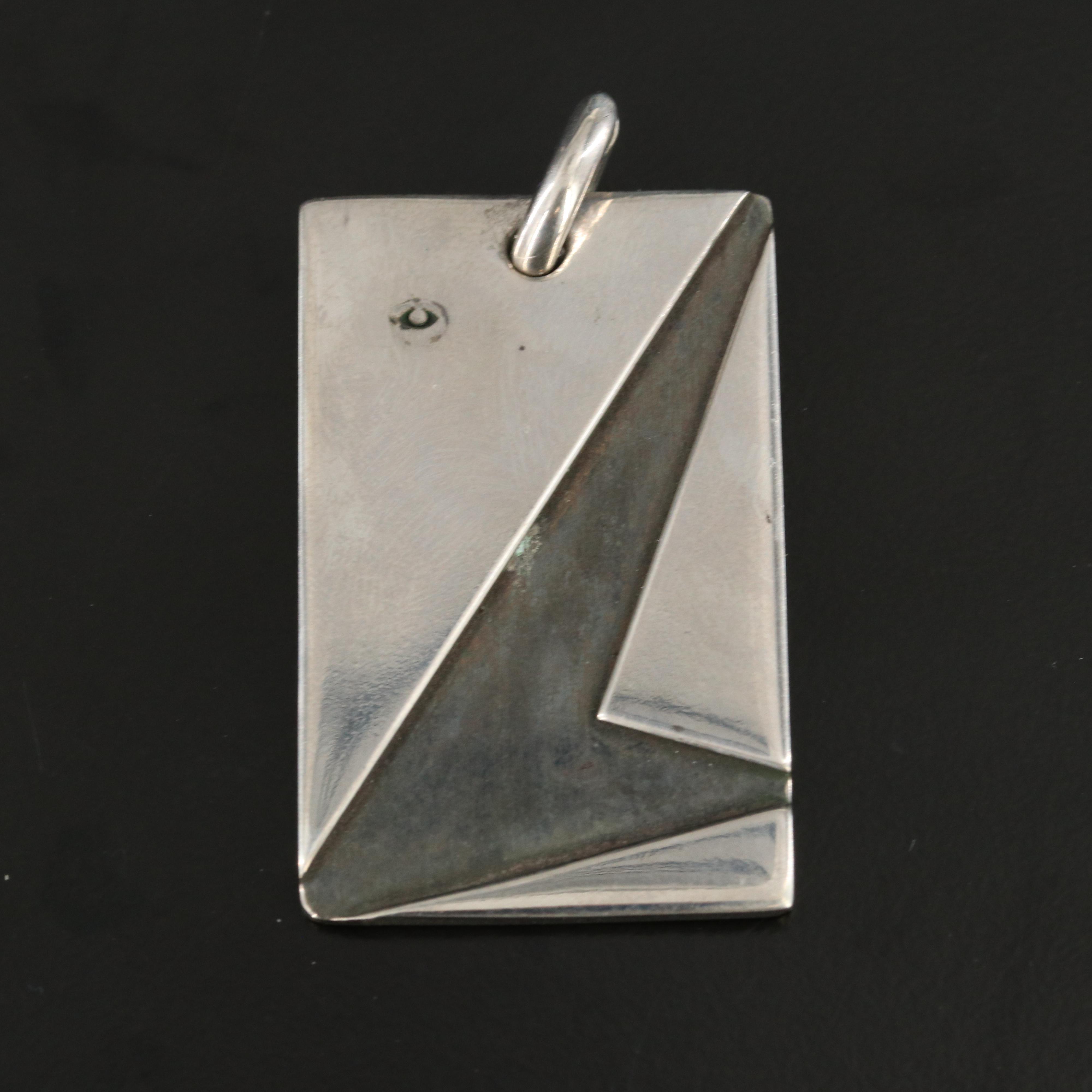 Sheryl Lowe "Mr. Lowe" Sterling Curb Chain Pendant Necklace