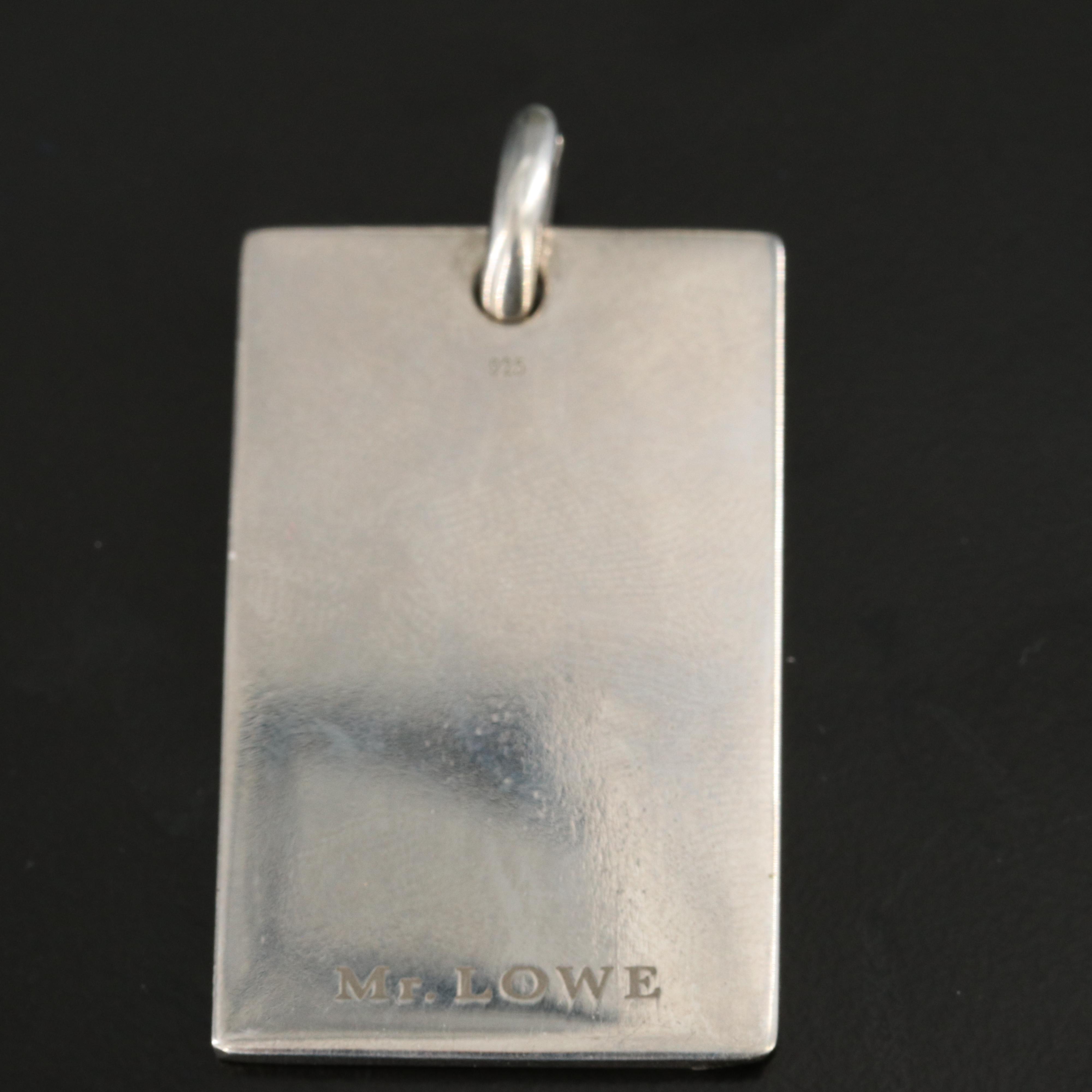 Sheryl Lowe "Mr. Lowe" Sterling Curb Chain Pendant Necklace