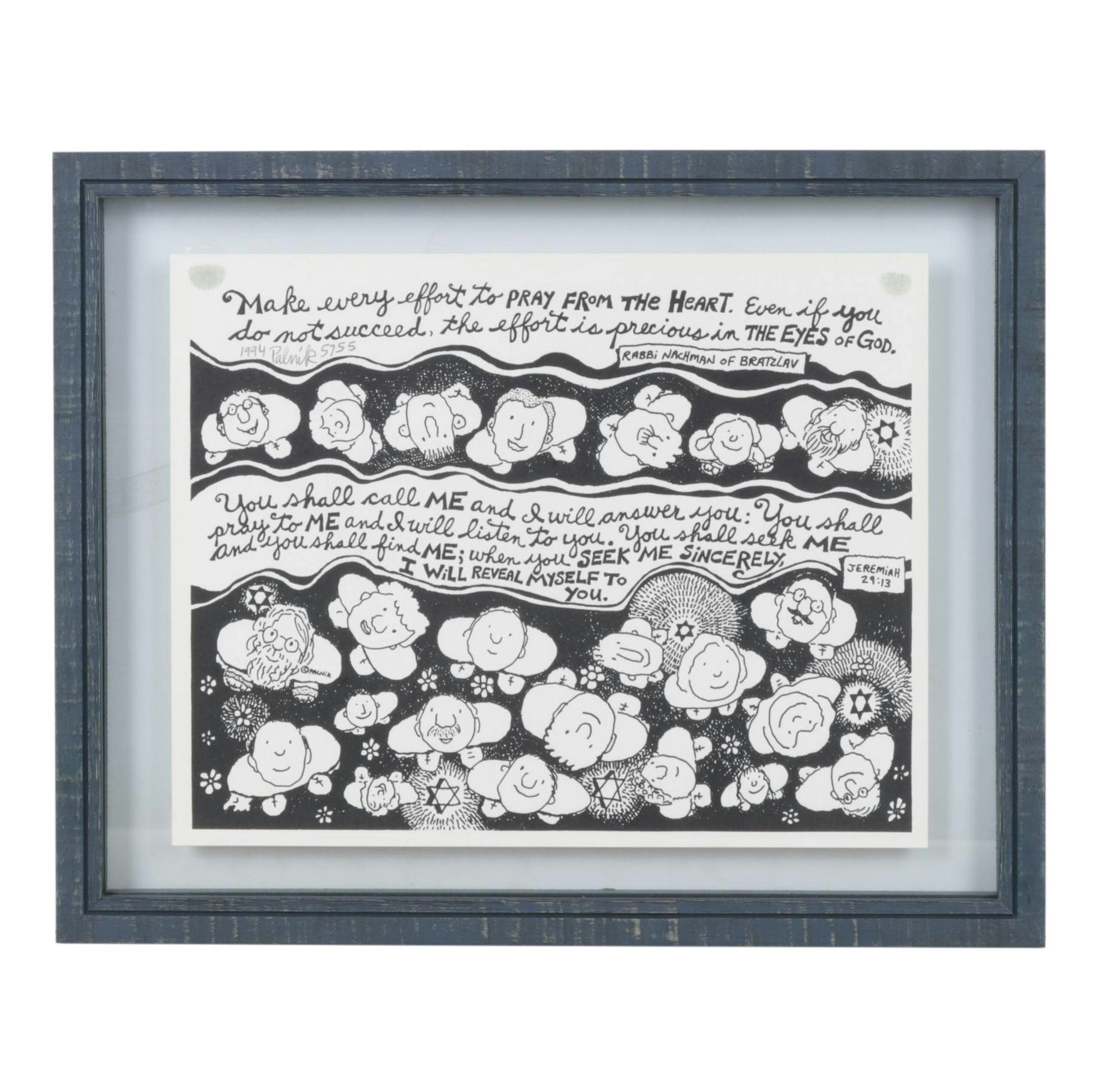 Paul Palnik Lithograph "Make Every Effort to Pray from the Heart..." 1994