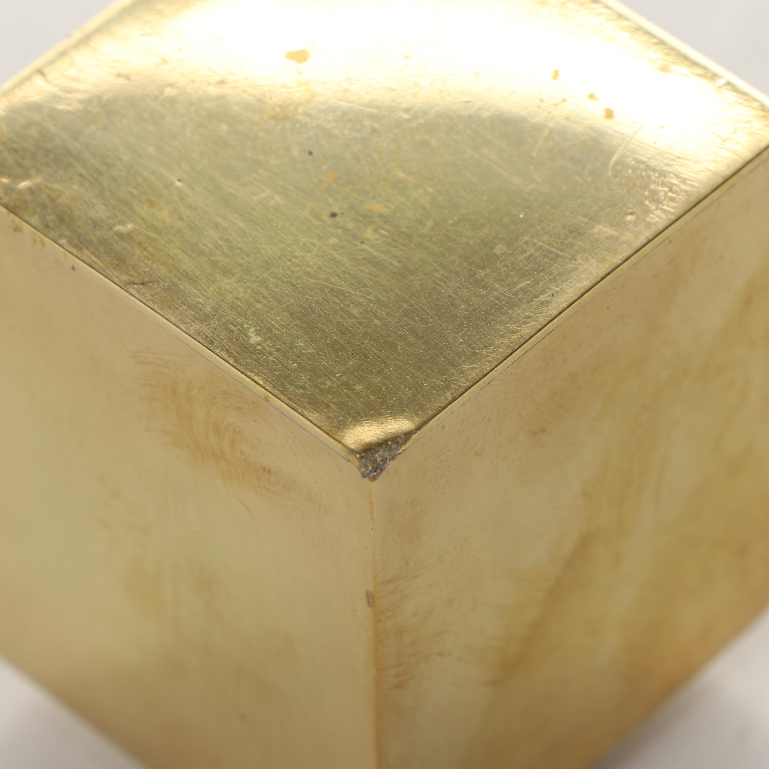 "Thinking Outside the Box" Figurine with Brass Inkwell Desk Set