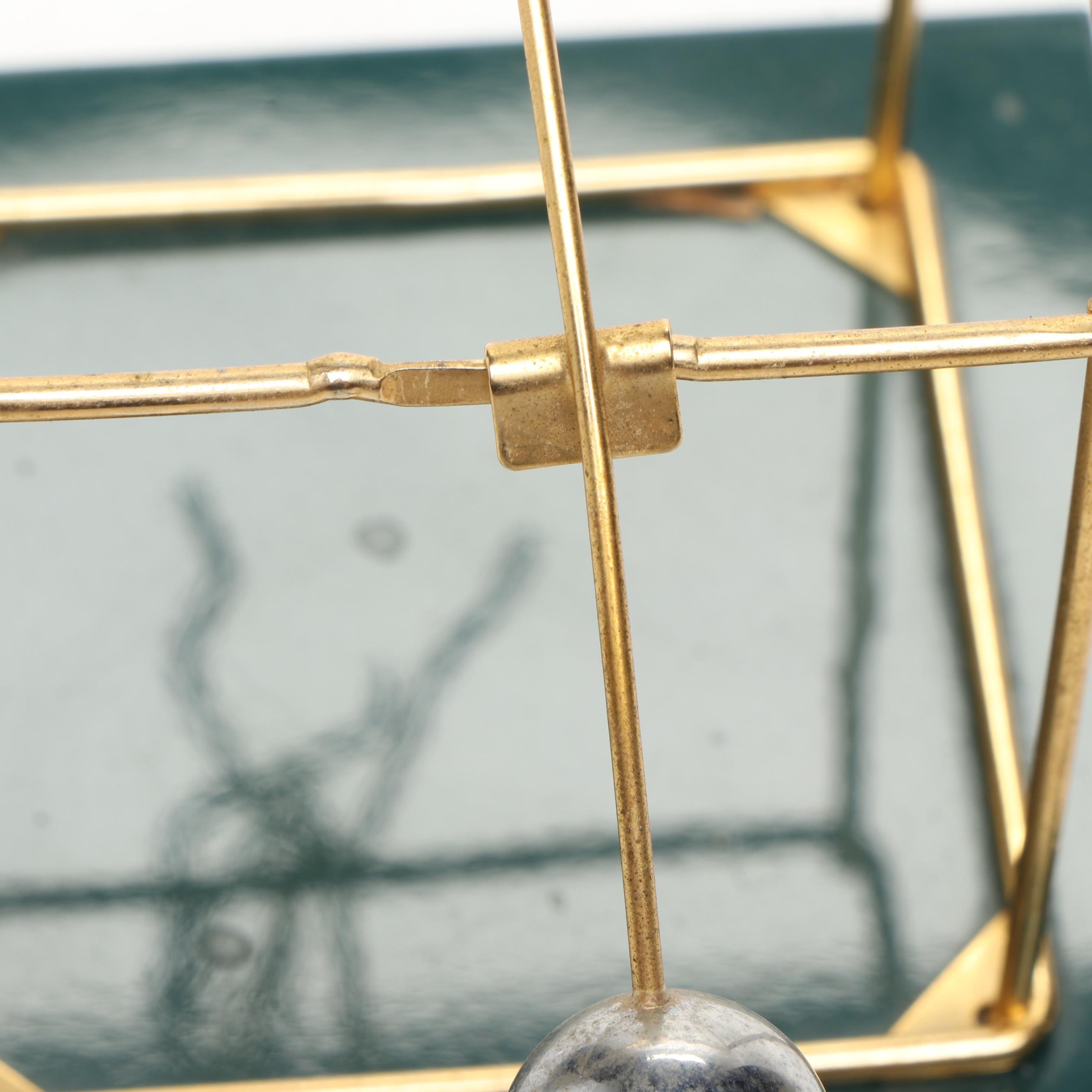 "Thinking Outside the Box" Figurine with Brass Inkwell Desk Set