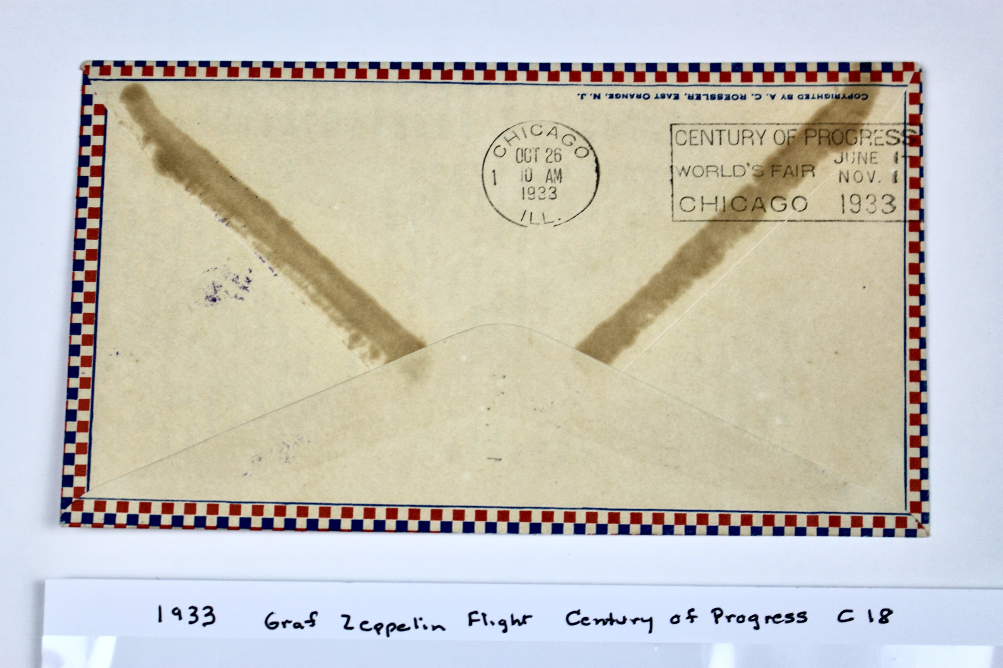 1933 Graf Zeppelin Century of Progress Postal Cover