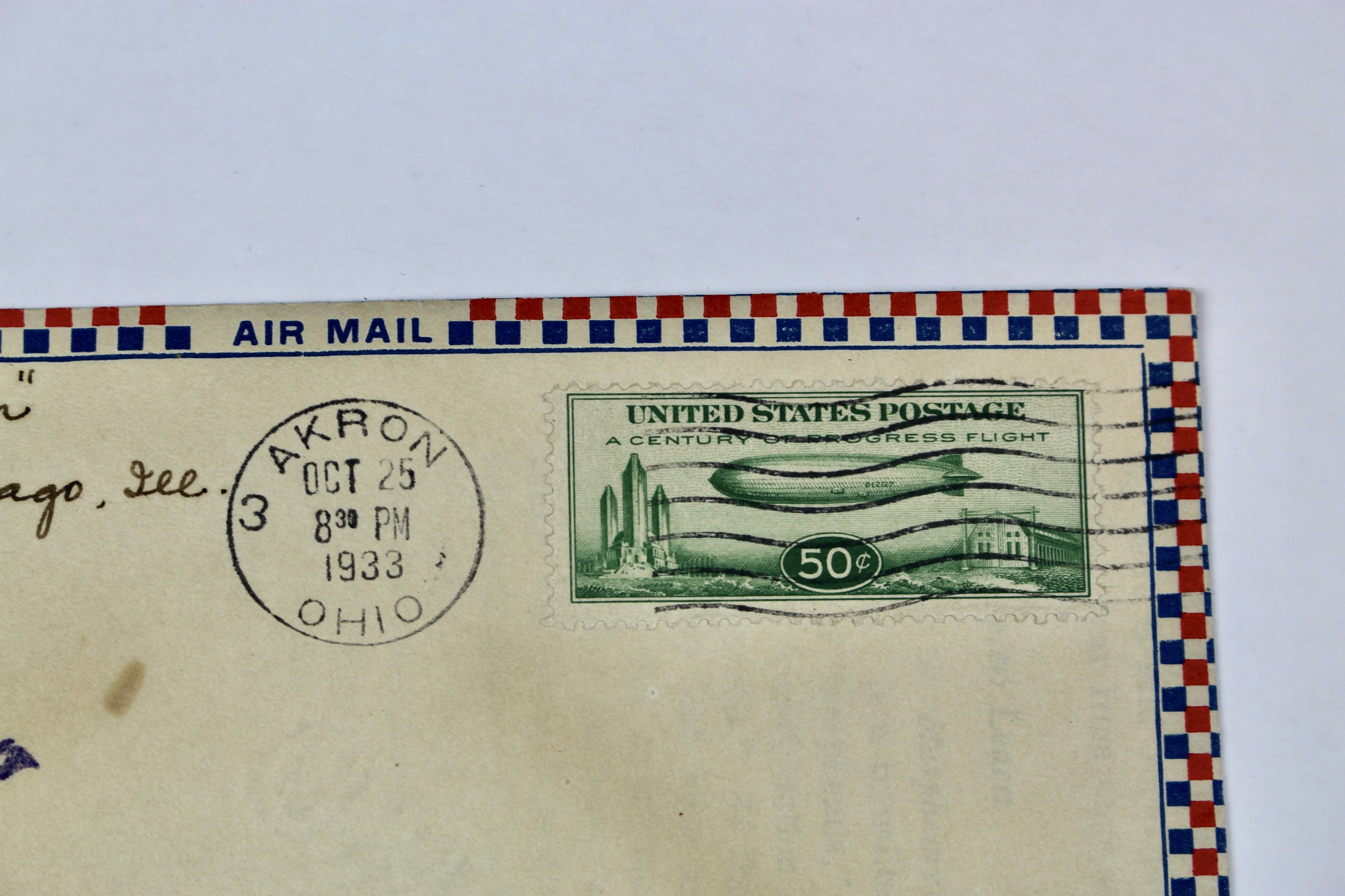 1933 Graf Zeppelin Century of Progress Postal Cover