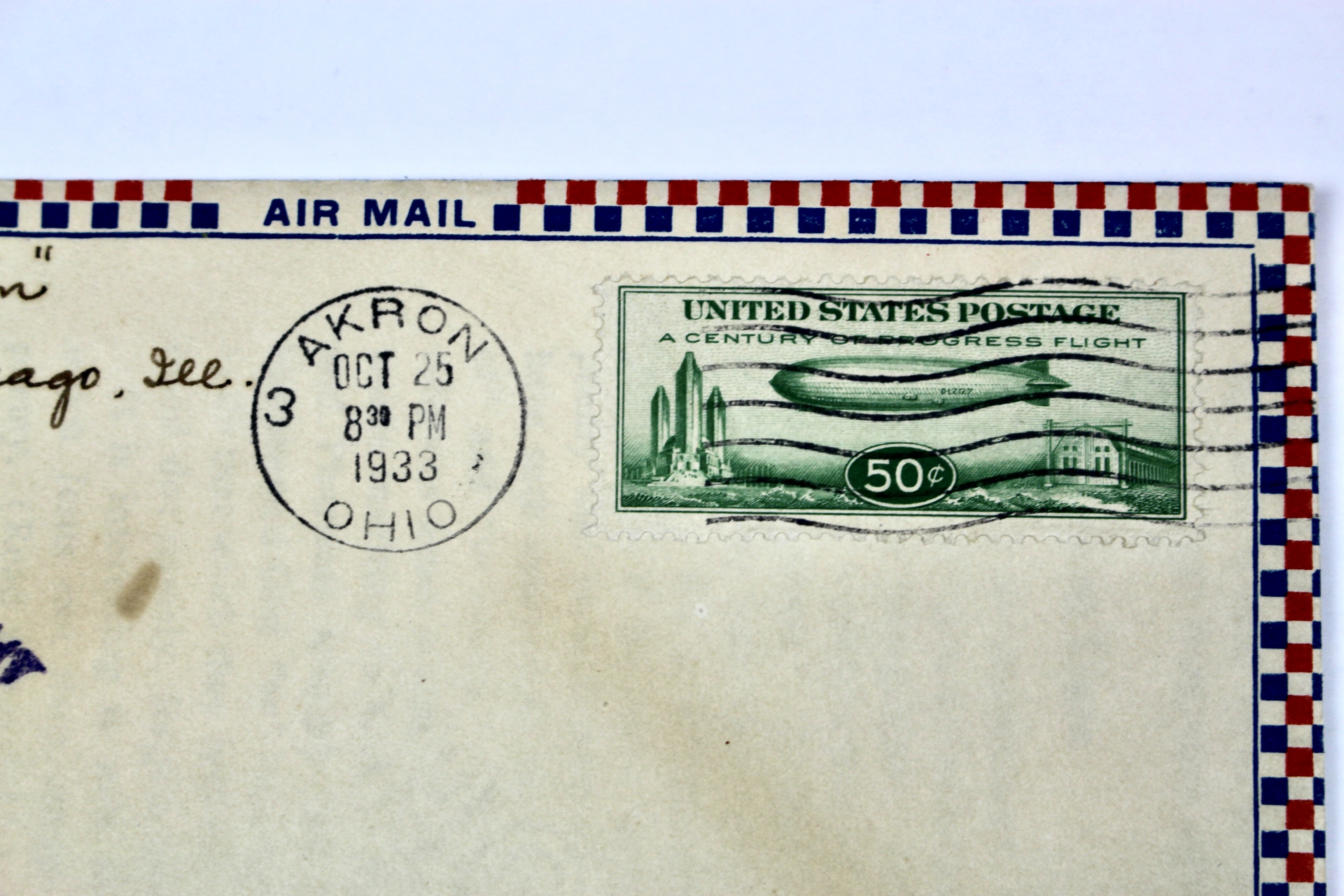 1933 Graf Zeppelin Century of Progress Postal Cover