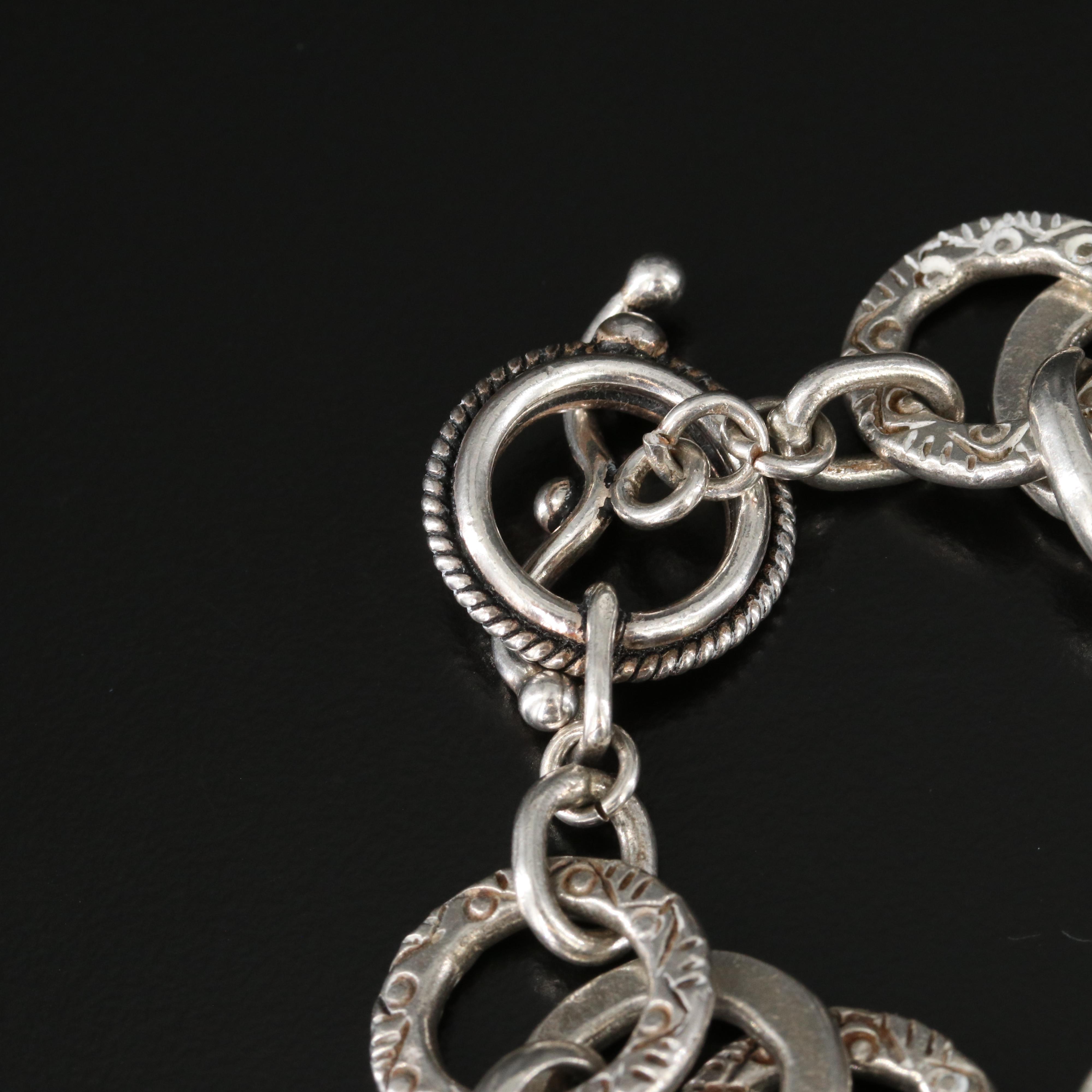 Sterling Circle Link Bracelet