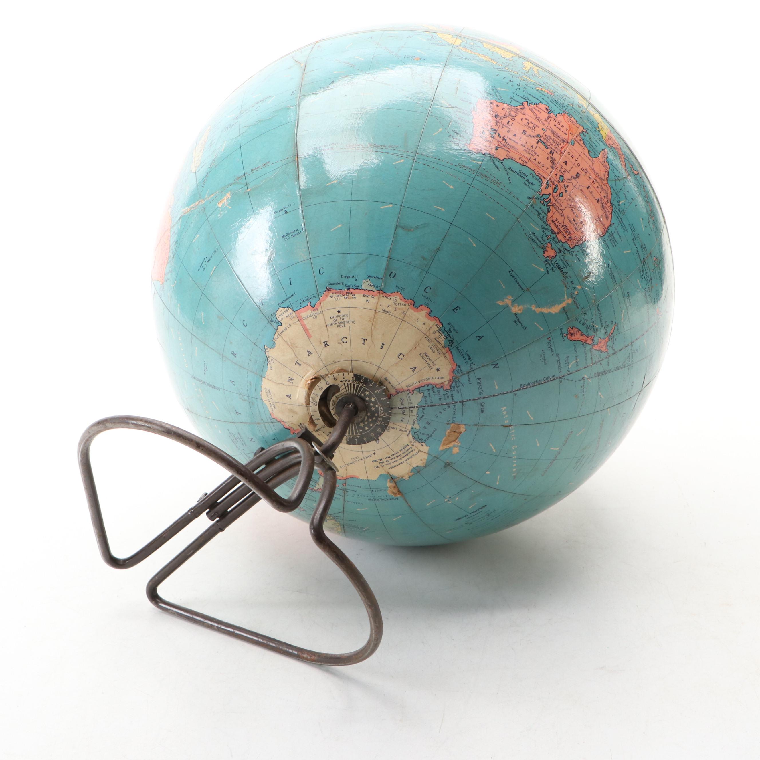 Replogle Globe Co. 12" Standard Globe, Mid-20th Century