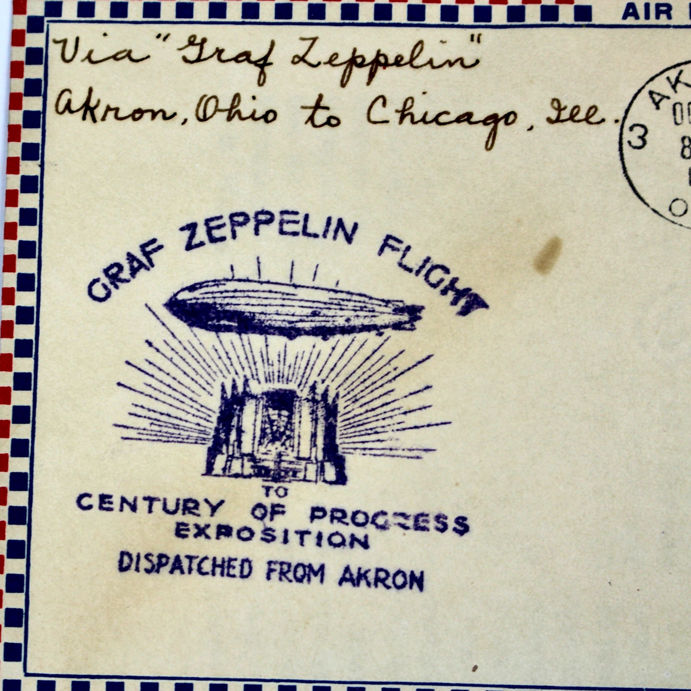 1933 Graf Zeppelin Century of Progress Postal Cover