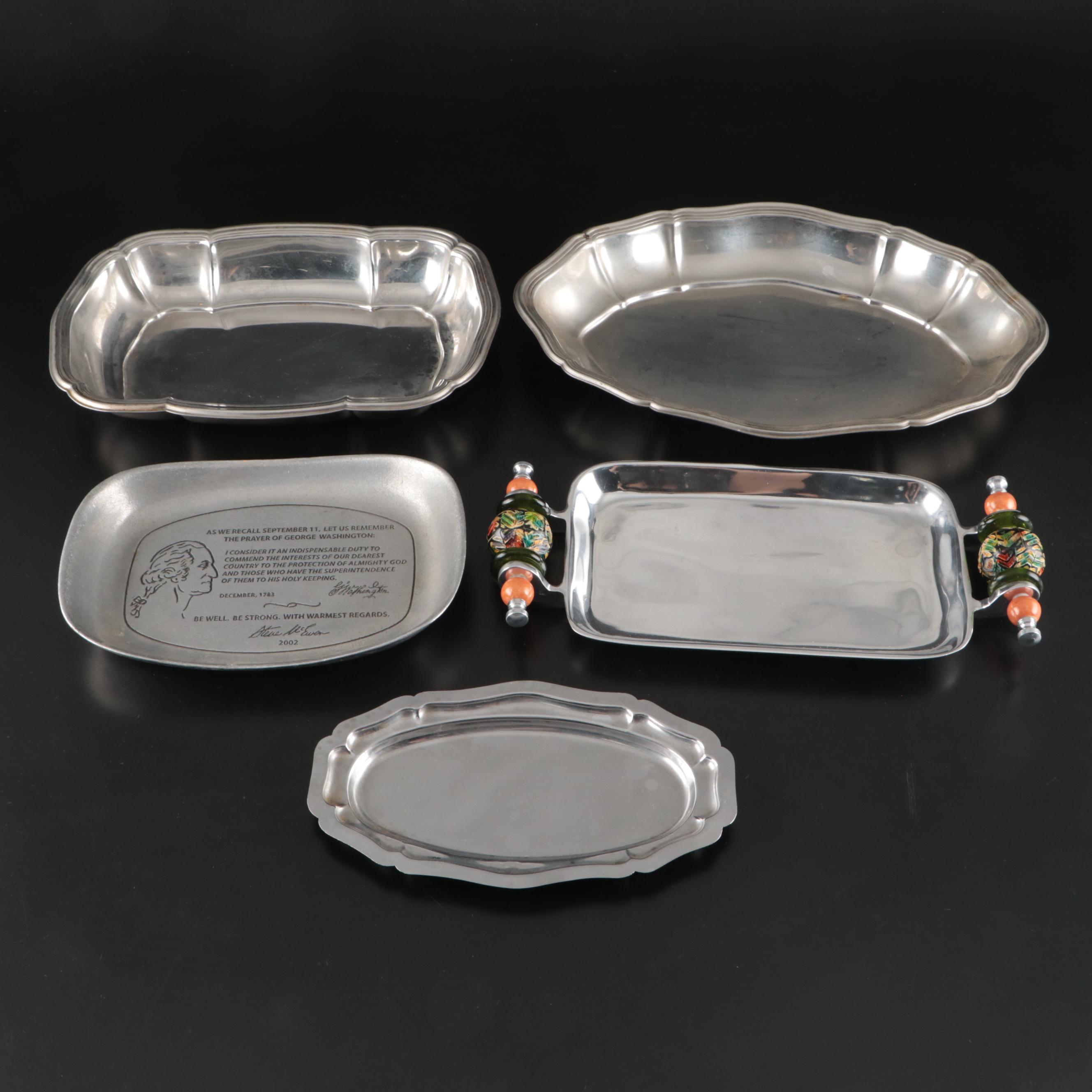 Cook-O-Matic Italian Stainless Steel and Other Metal Serving Trays