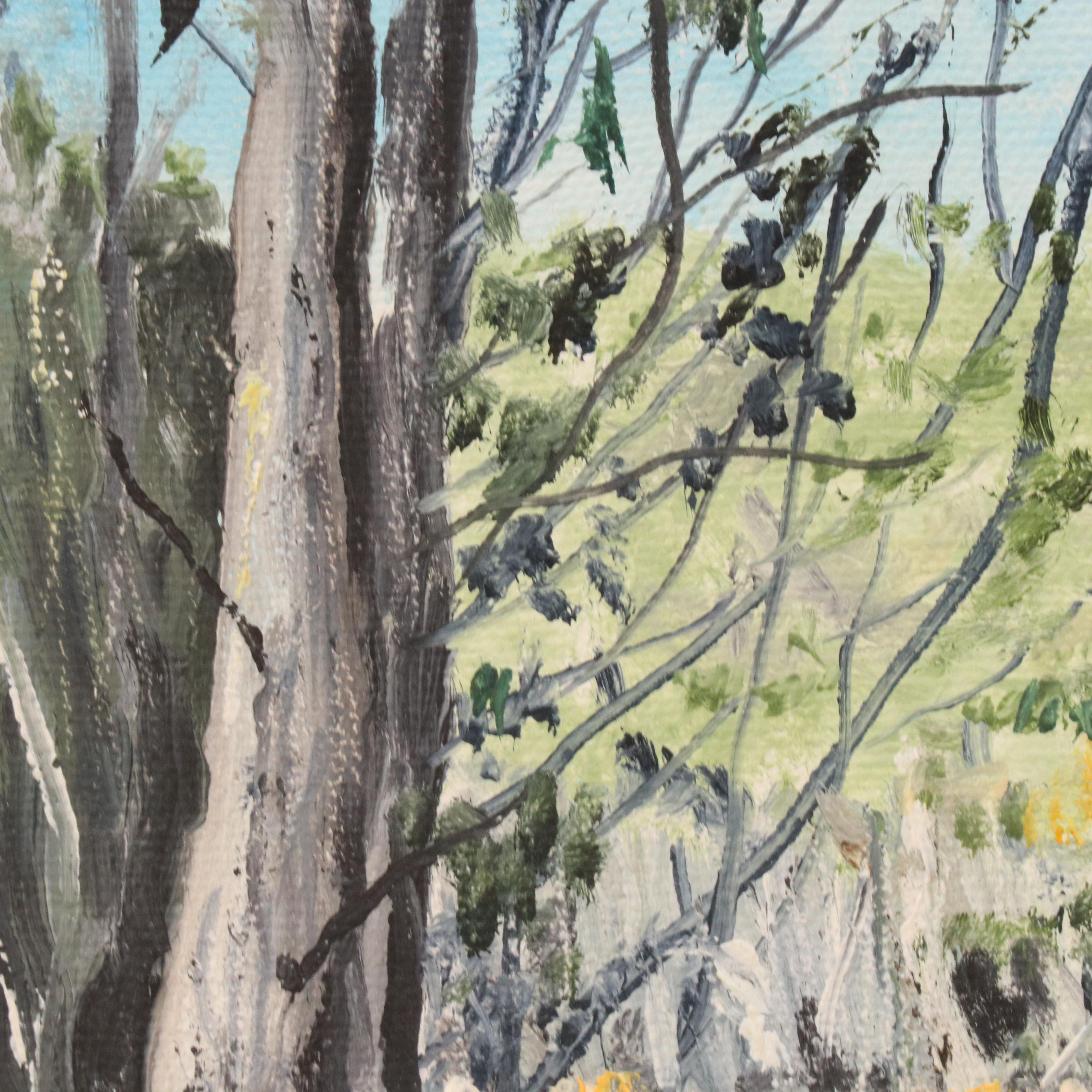 J. Wind River Landscape Acrylic Painting, 1988