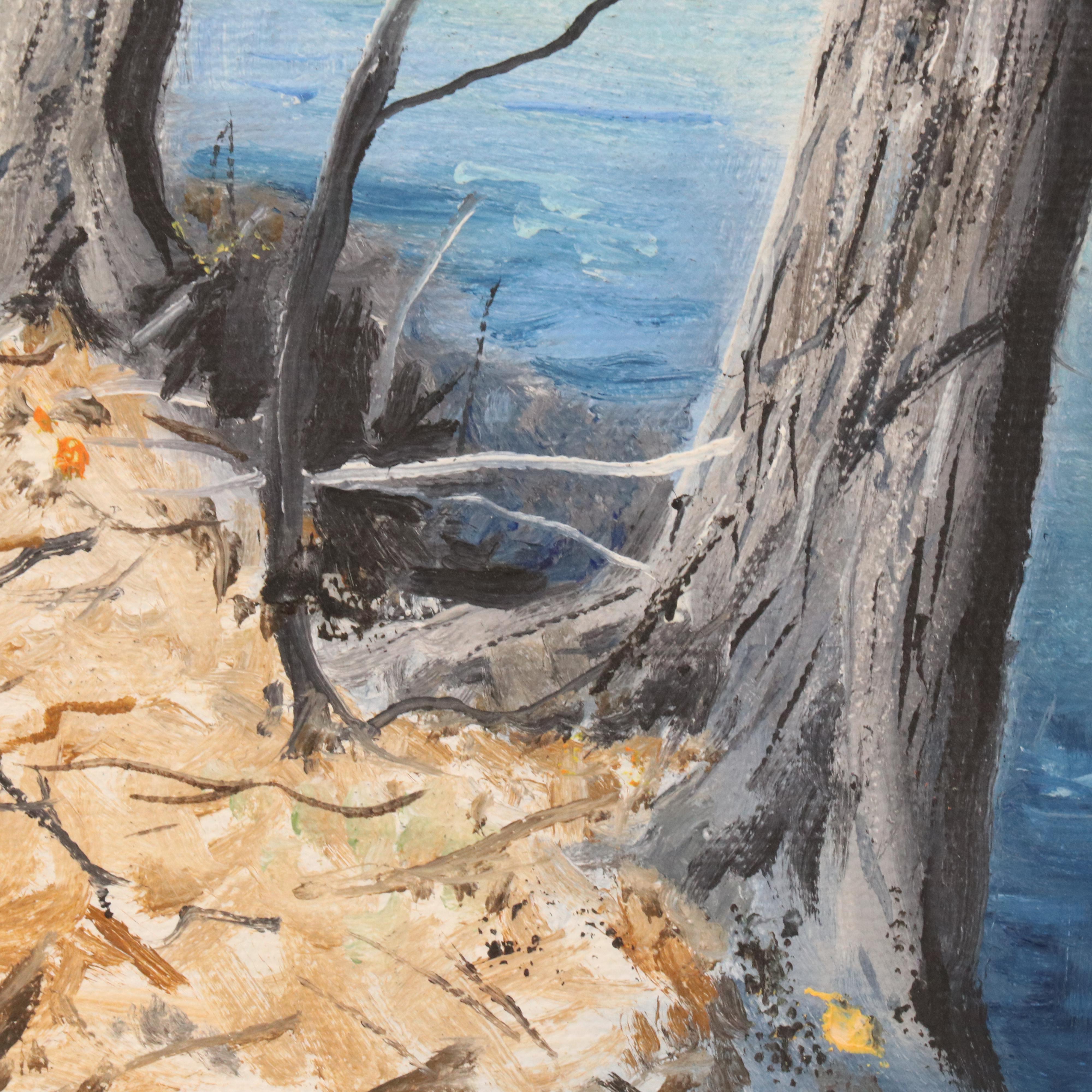 J. Wind River Landscape Acrylic Painting, 1988