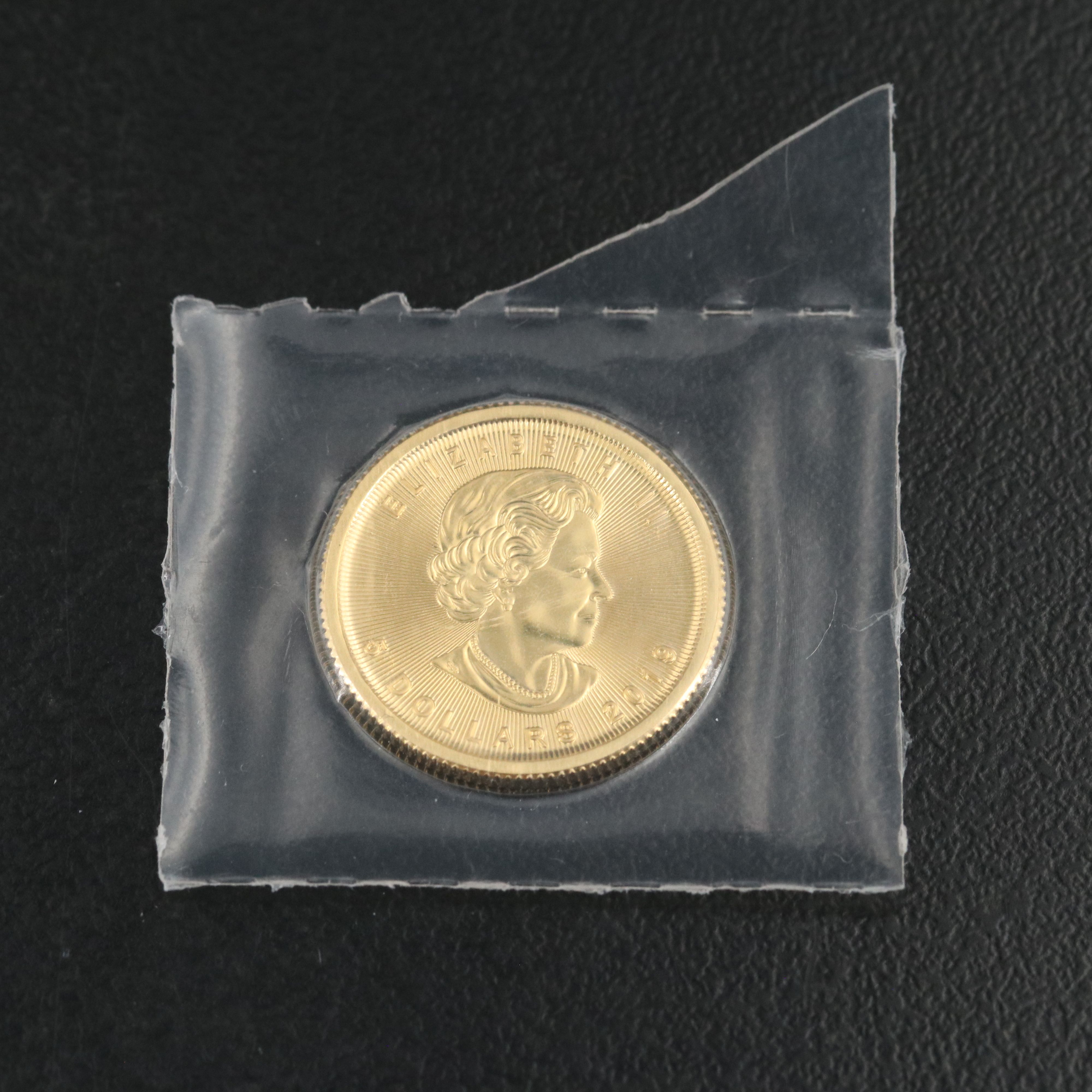 Canada 2019 Five Dollar, One Tenth Ounce Pure Gold Coin