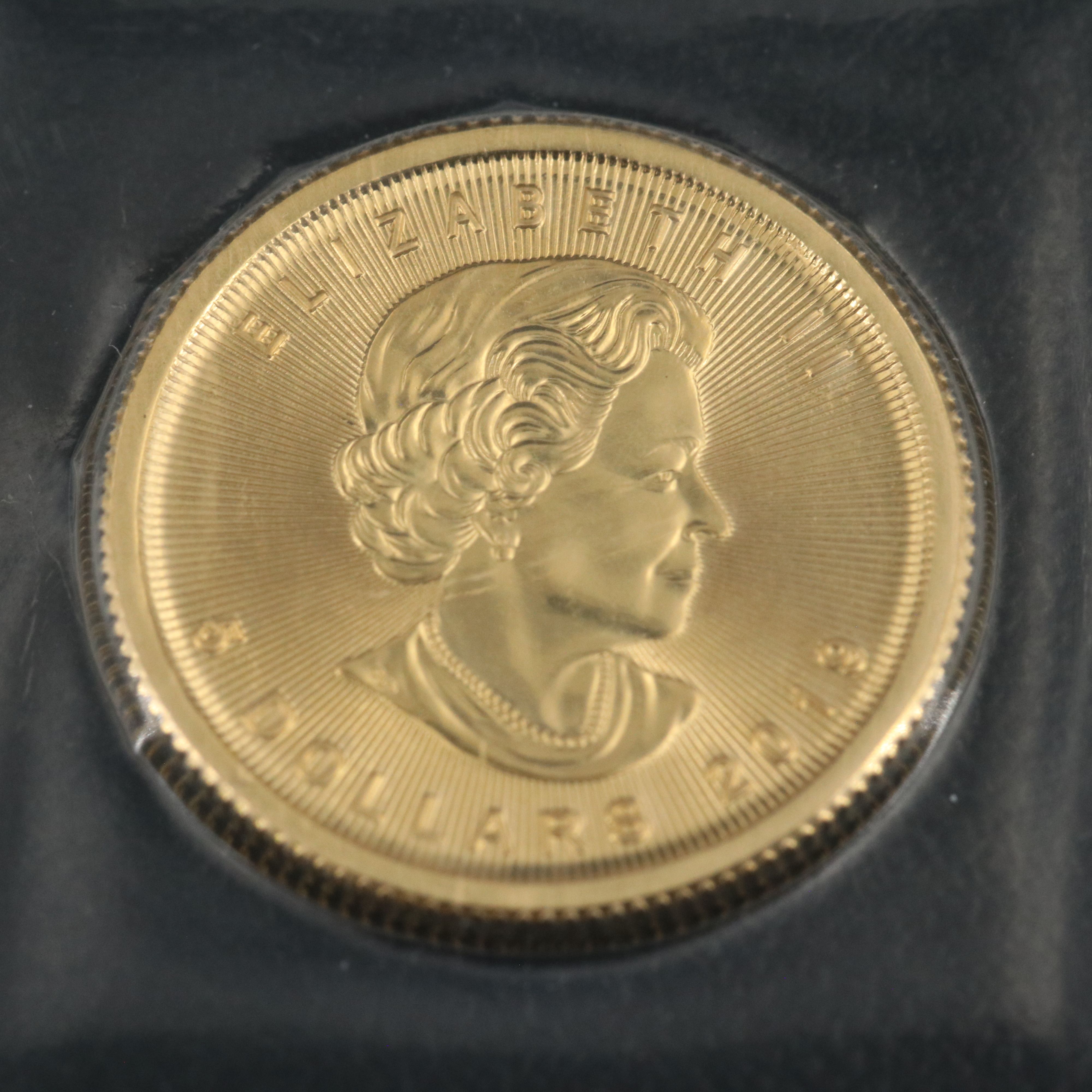 Canada 2019 Five Dollar, One Tenth Ounce Pure Gold Coin