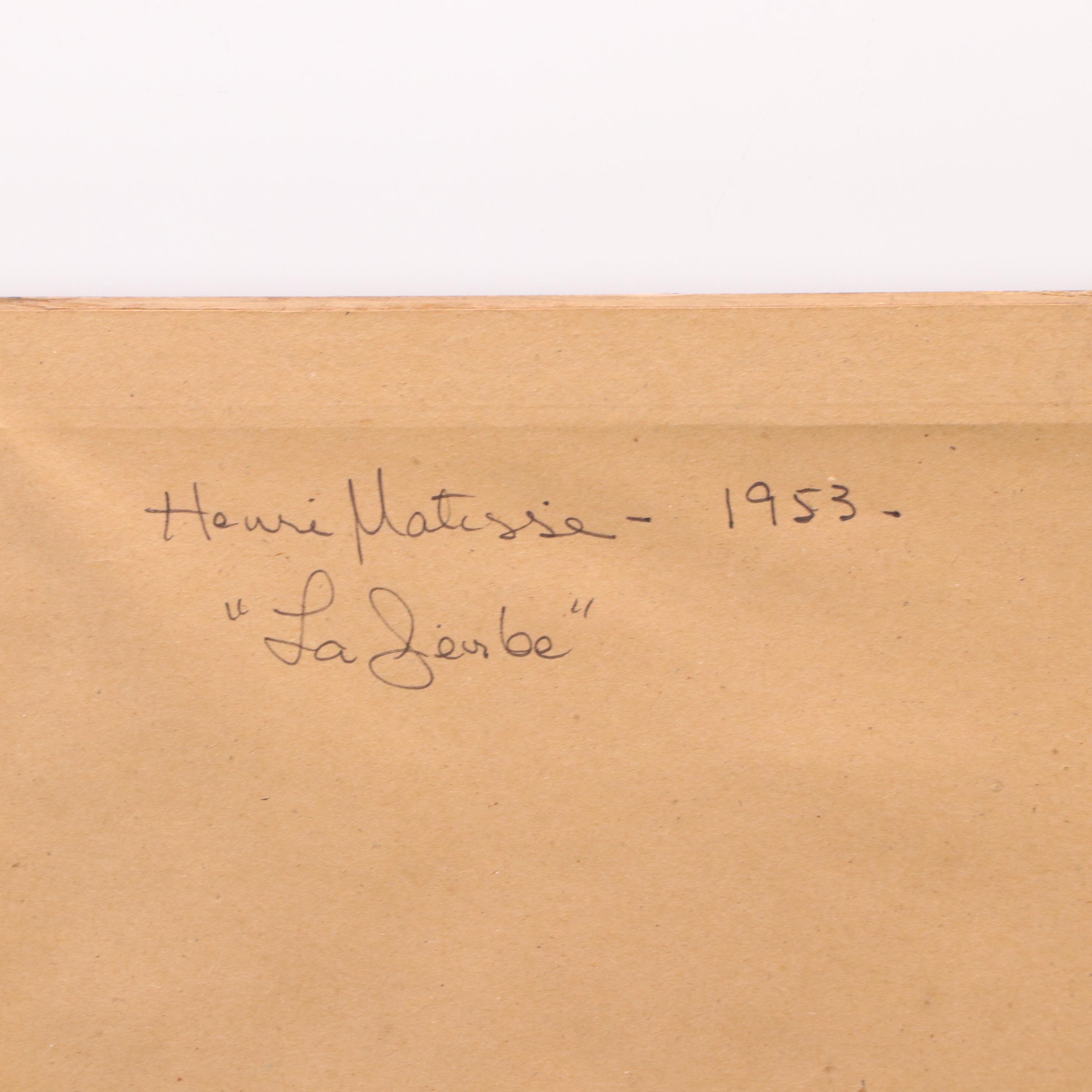 Color Lithograph After Henri Matisse "La Gerbe"