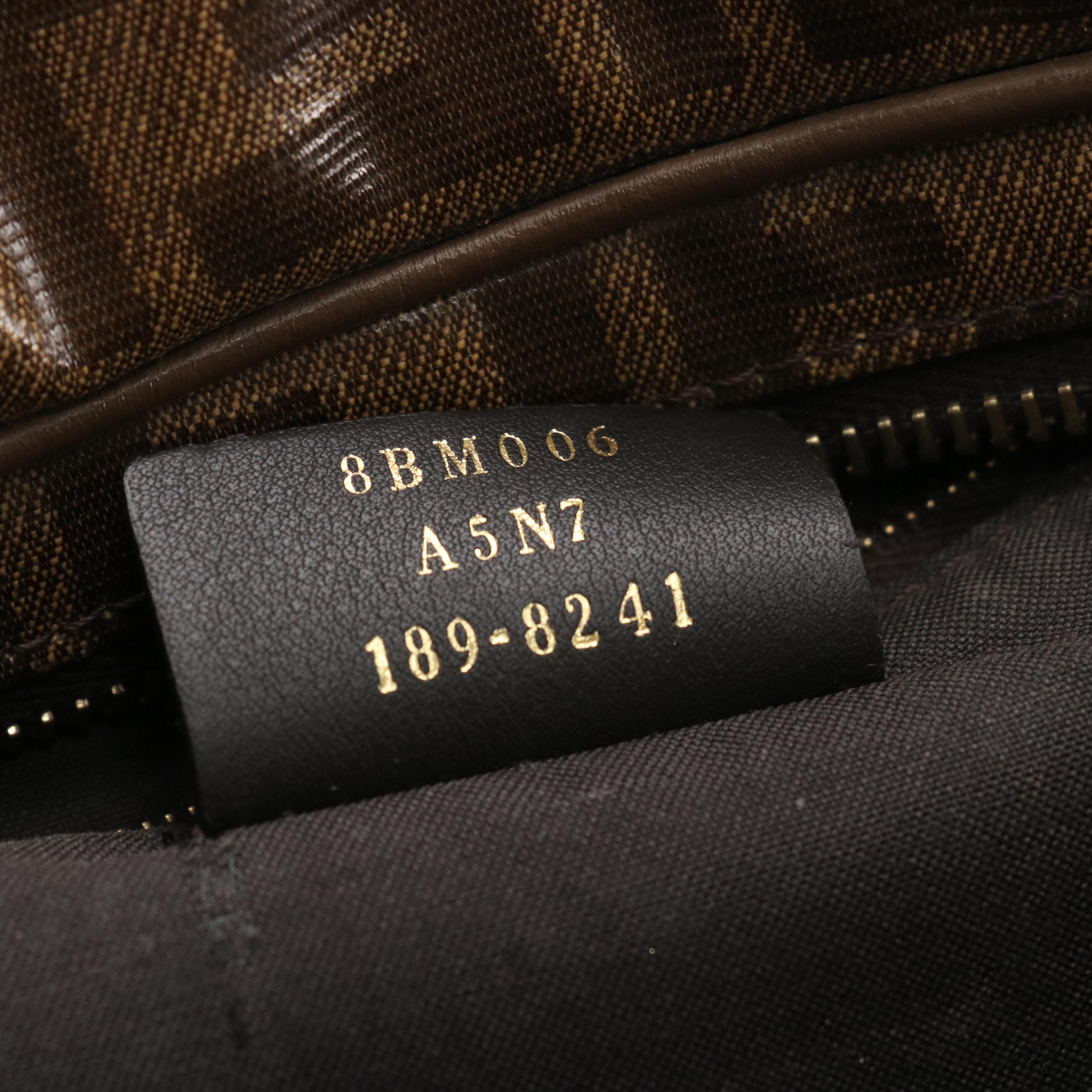 Fendi x Fila Mania Logo Waist Bag in Glazed Zucca Coated Canvas and Leather Trim