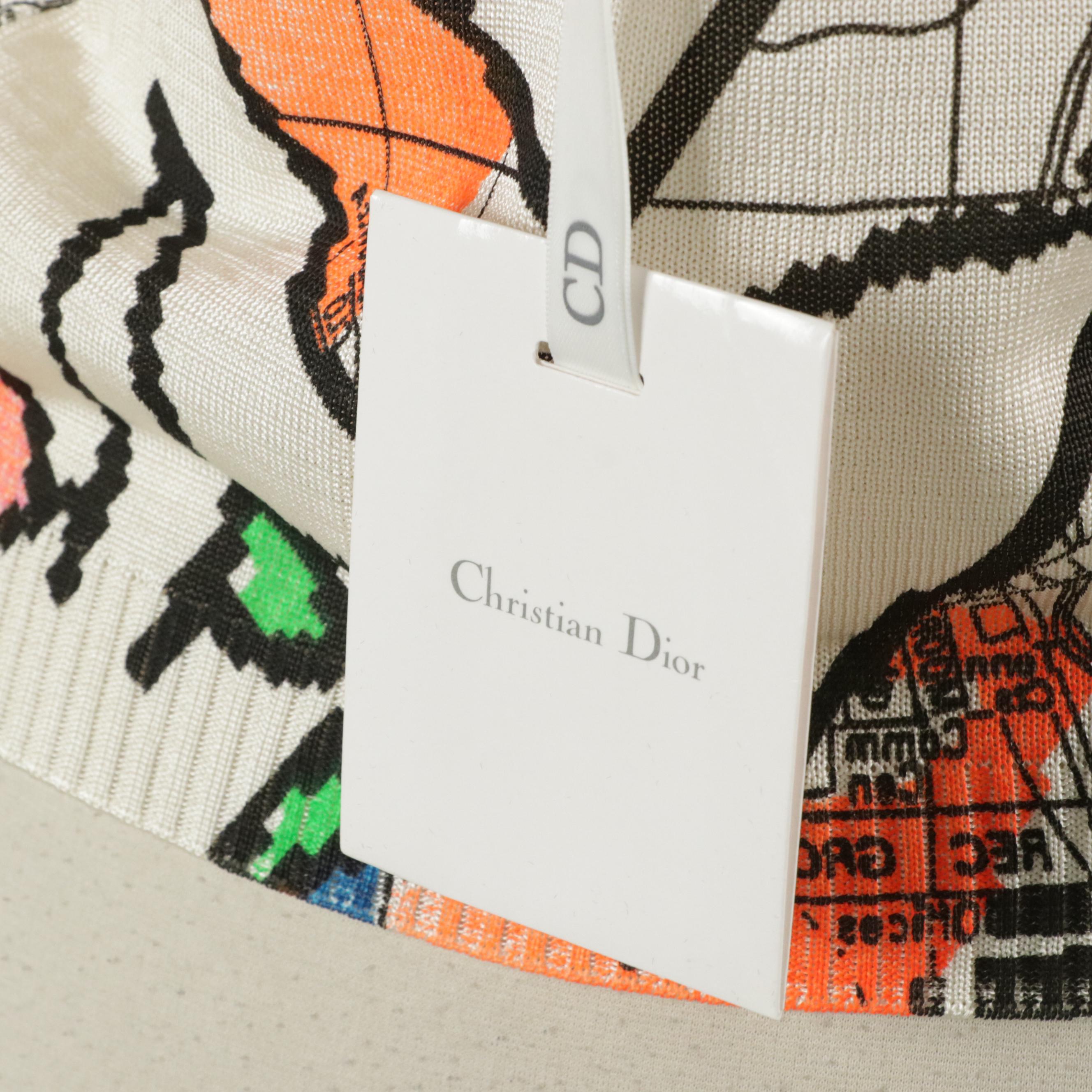 Christian Dior Boutique Long Sleeve Patterned Knit Tops