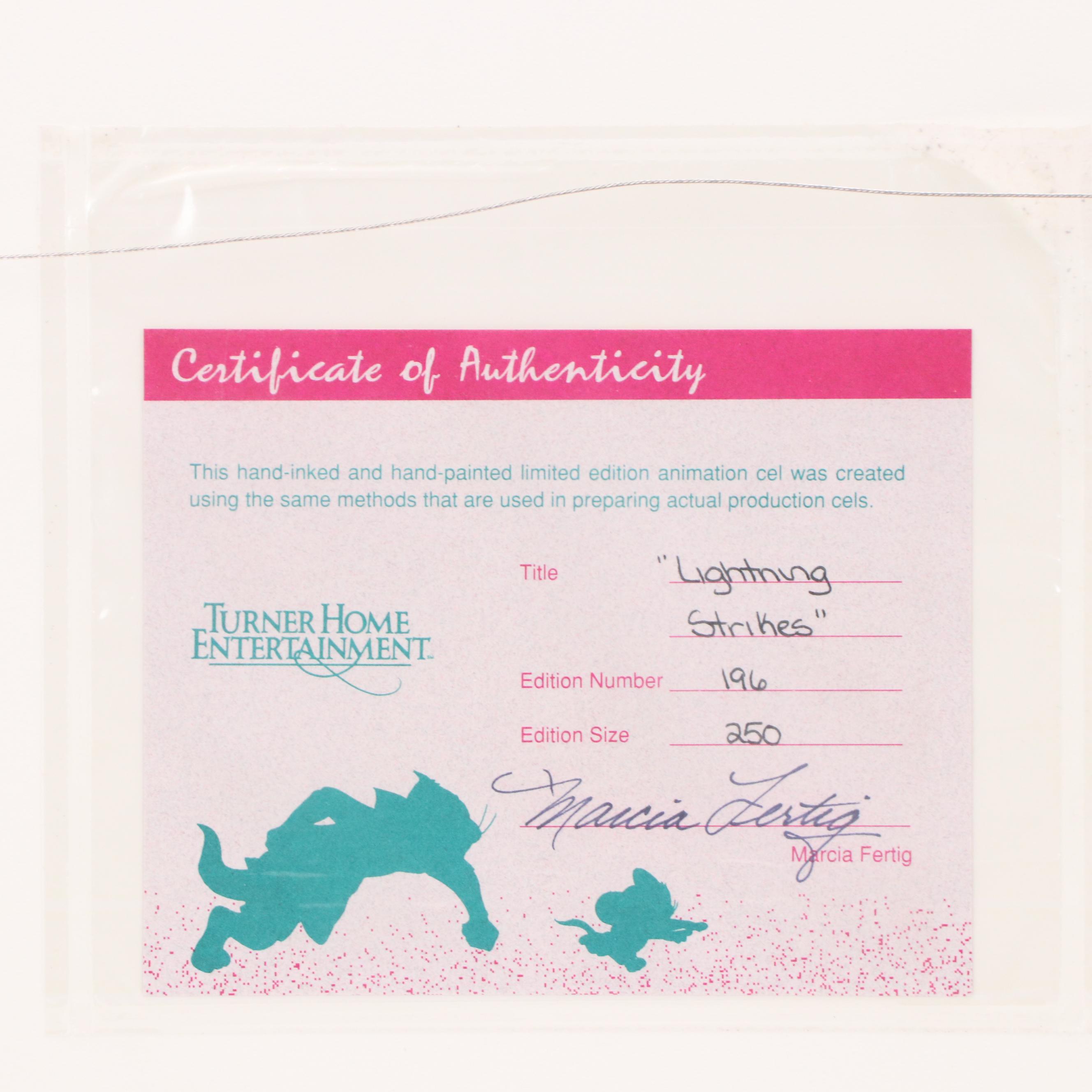 Marcia Fertig "Tom and Jerry" Animation Cel, 1991