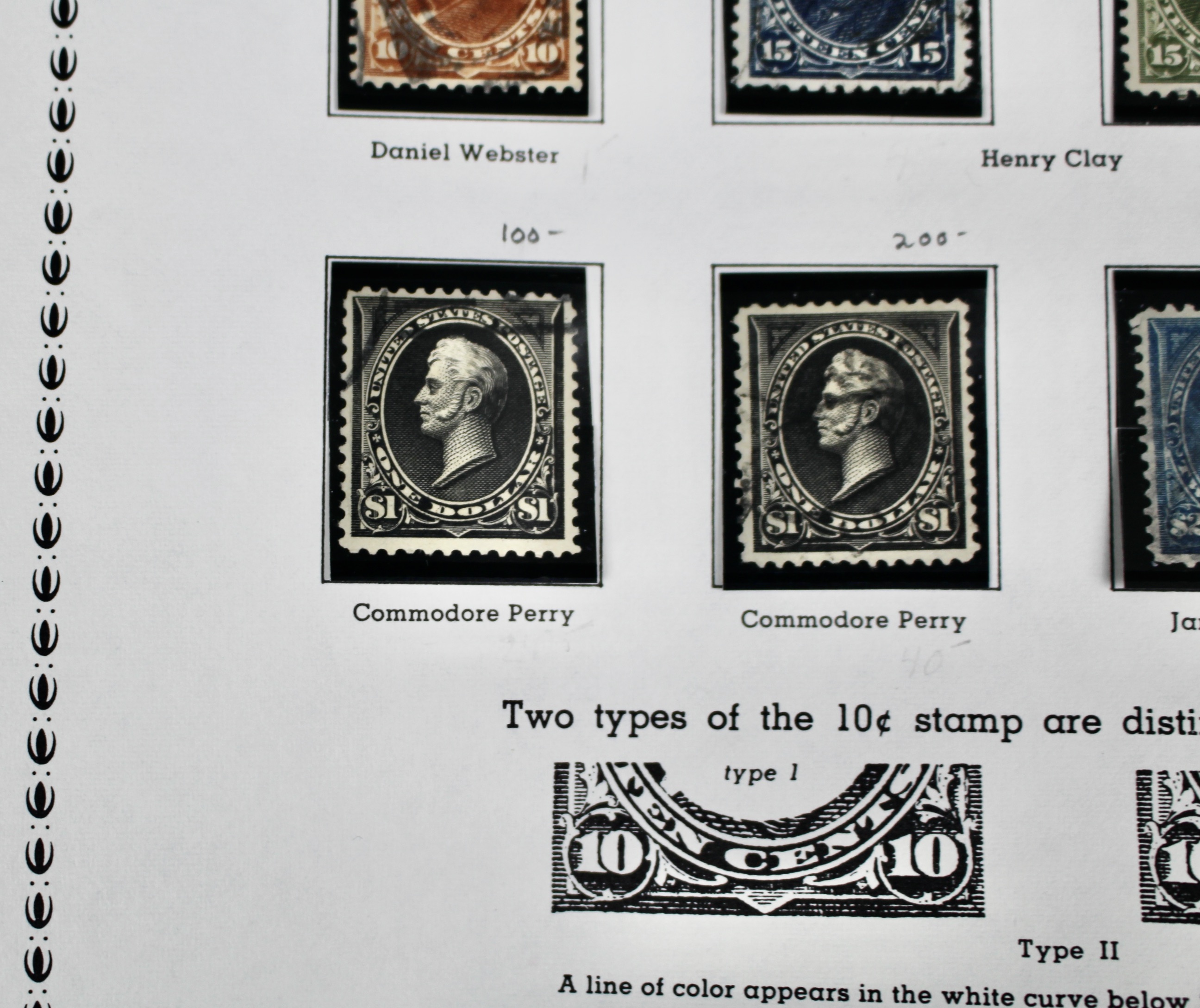 Ten Used U.S. Postage Stamps, Including Four High Value, 1895 to 1898