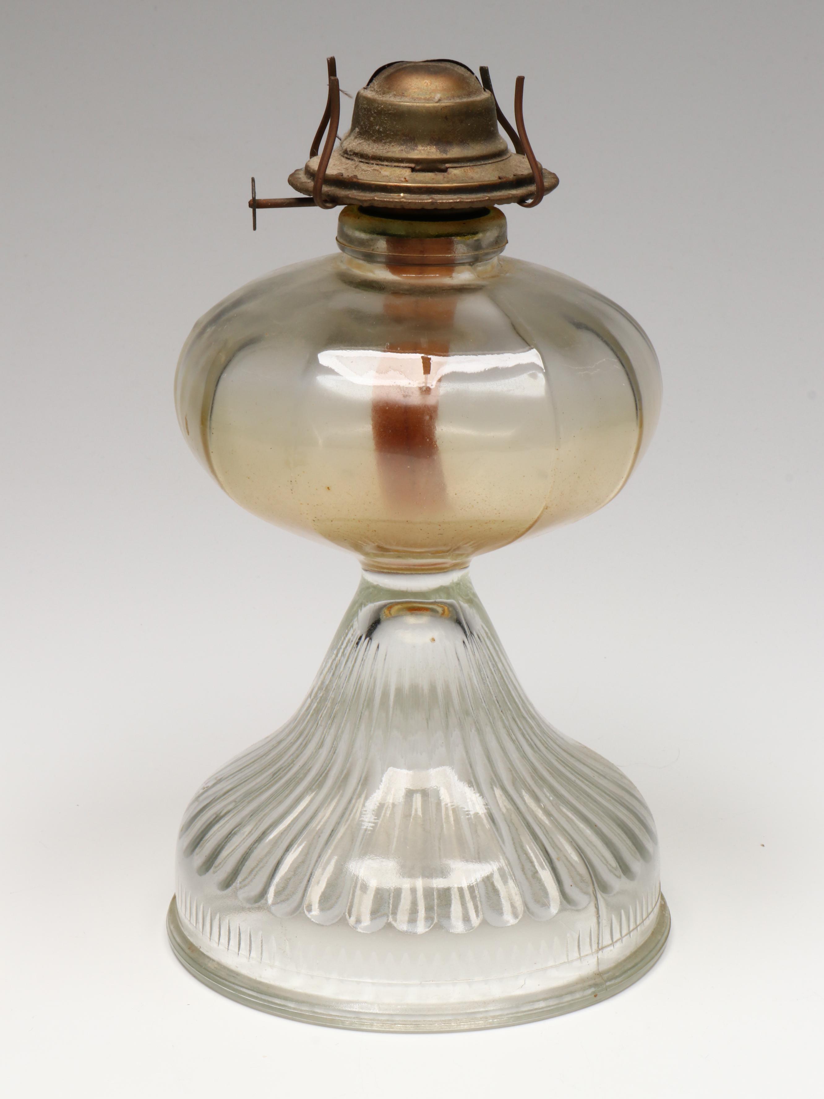 Queen Anne No. 2 with Other Glass Oil Lamps, Late 19th/Early 20th Century