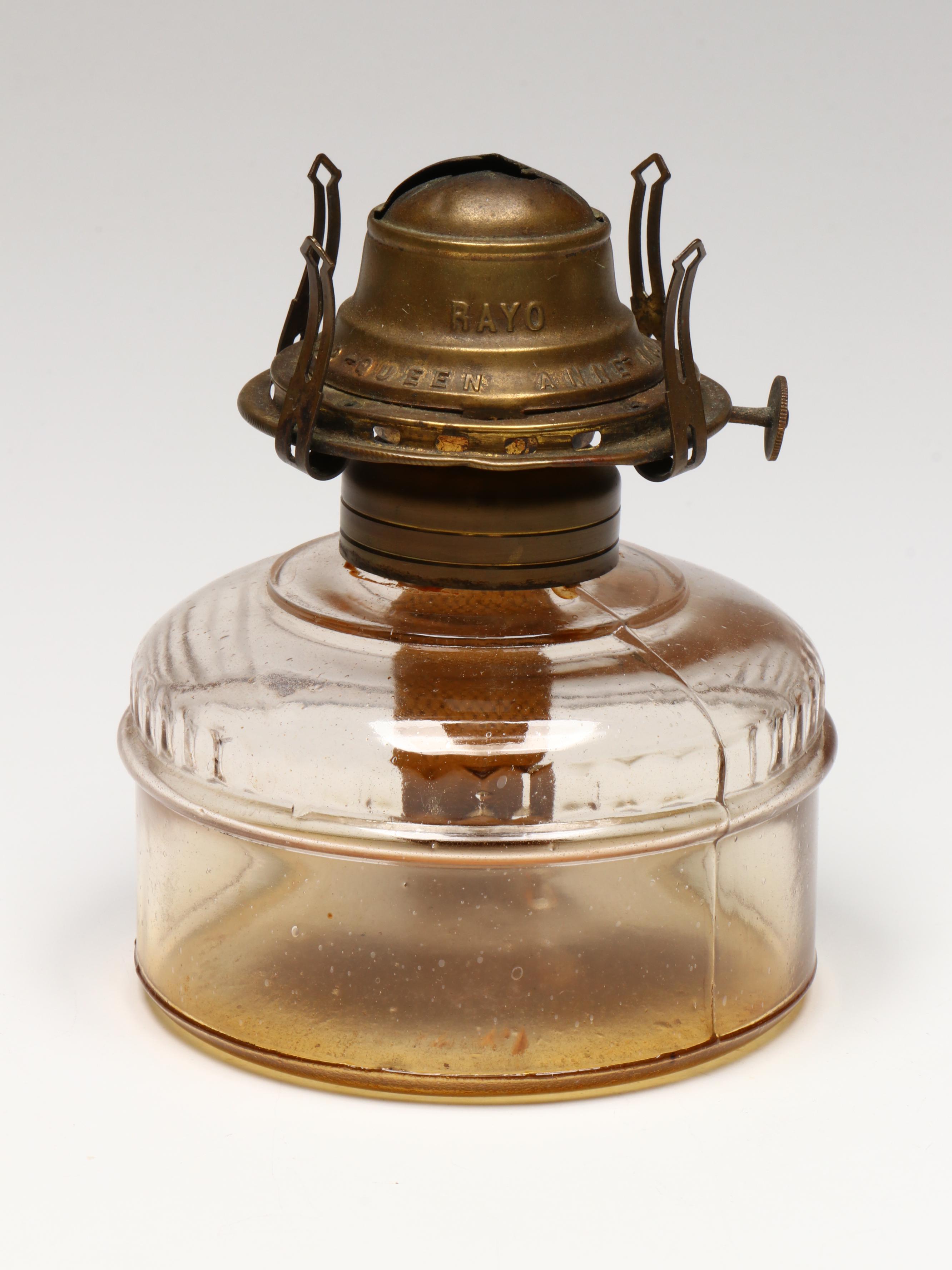 Queen Anne No. 2 with Other Glass Oil Lamps, Late 19th/Early 20th Century