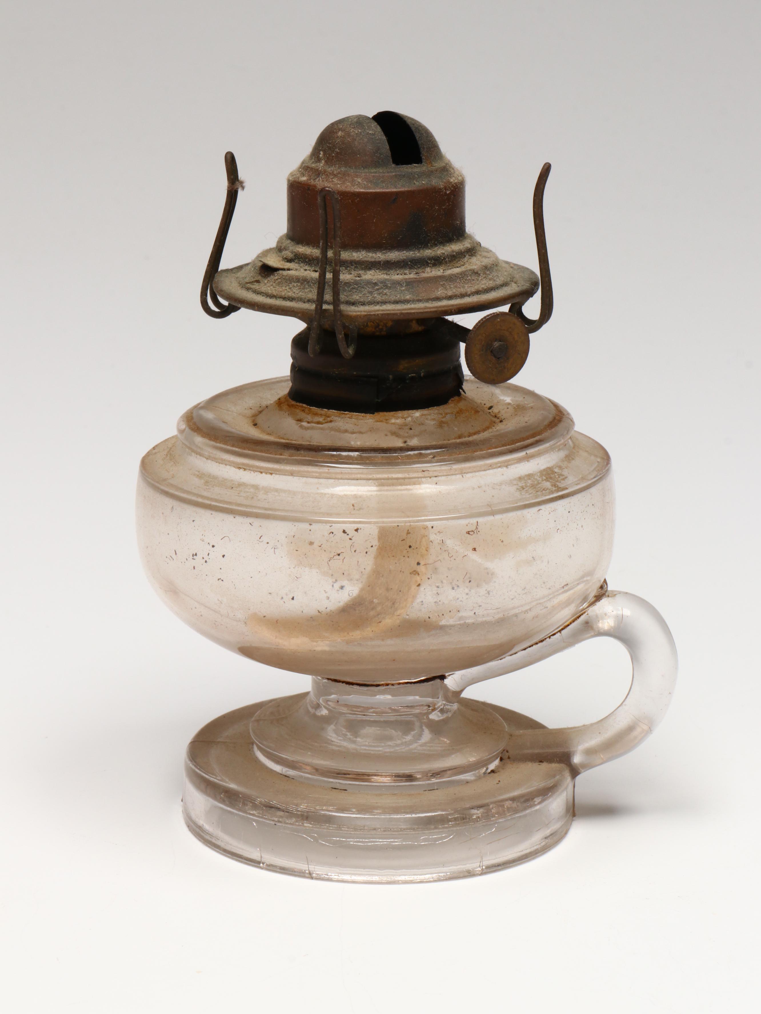 Queen Anne No. 2 with Other Glass Oil Lamps, Late 19th/Early 20th Century