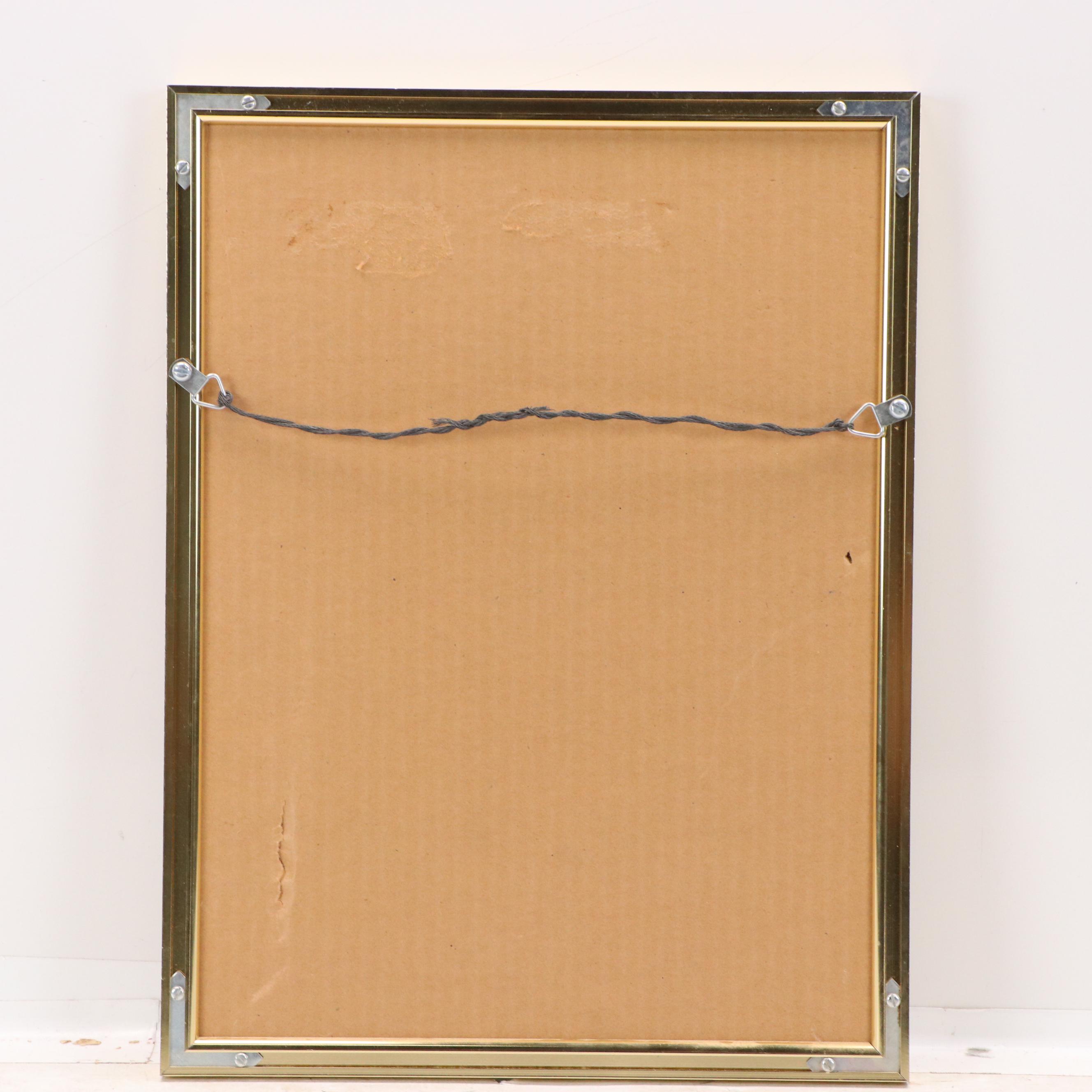 Edward Lee Floral Still Life Serigraph, Late 20th Century