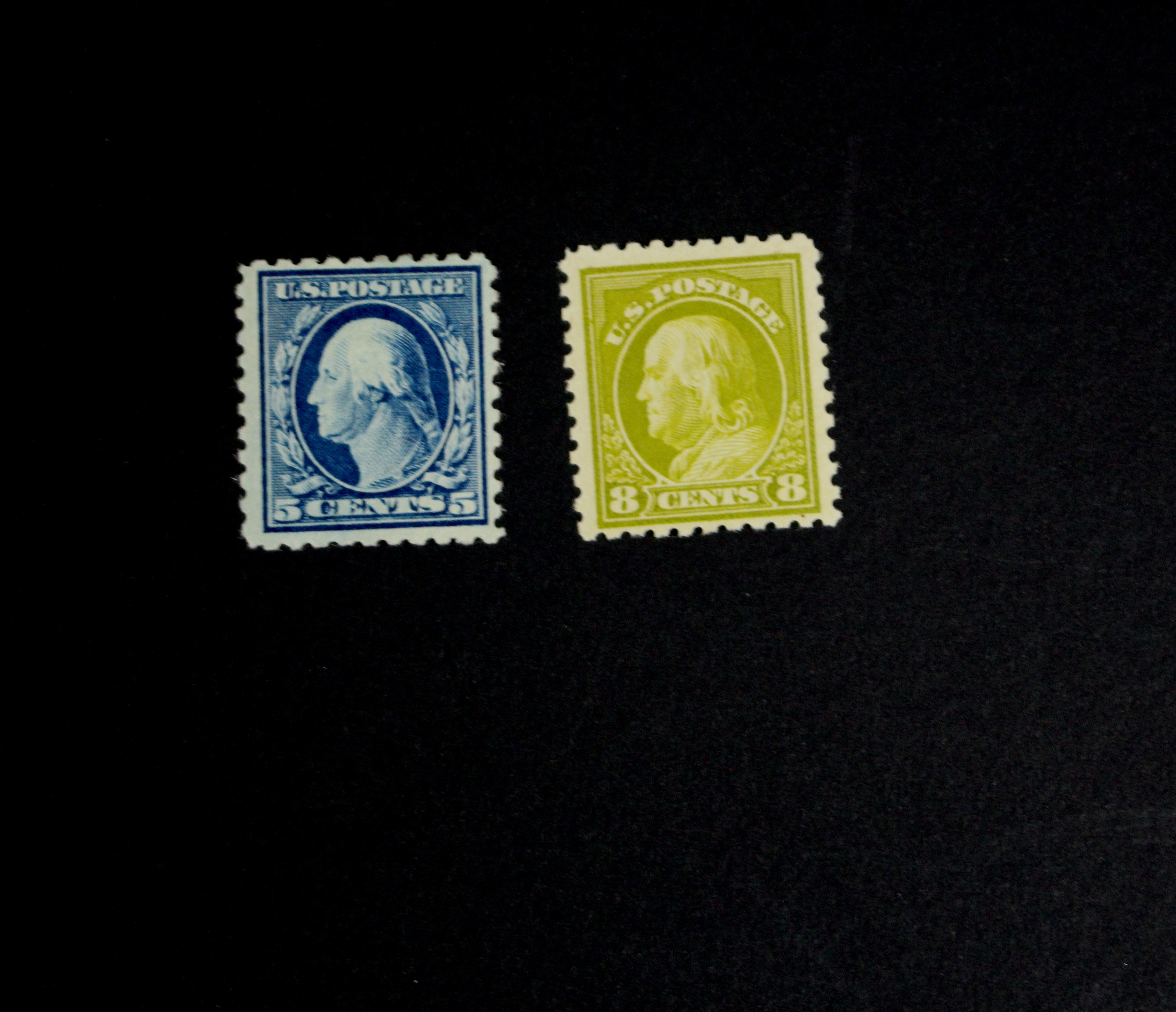Nine Mint Condition Regular Issue U.S. Stamps, 1916