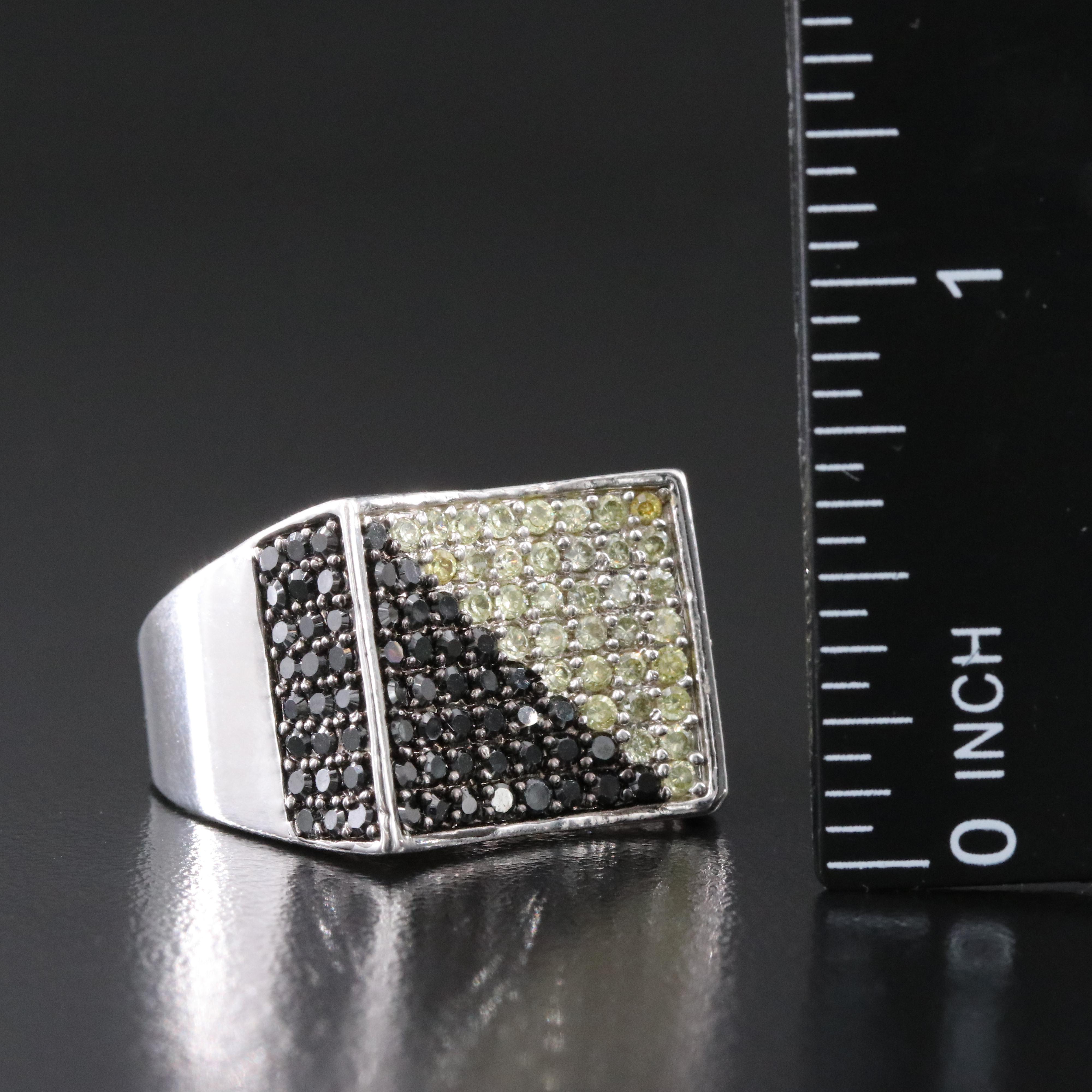 Sterling CZ Concave Ring