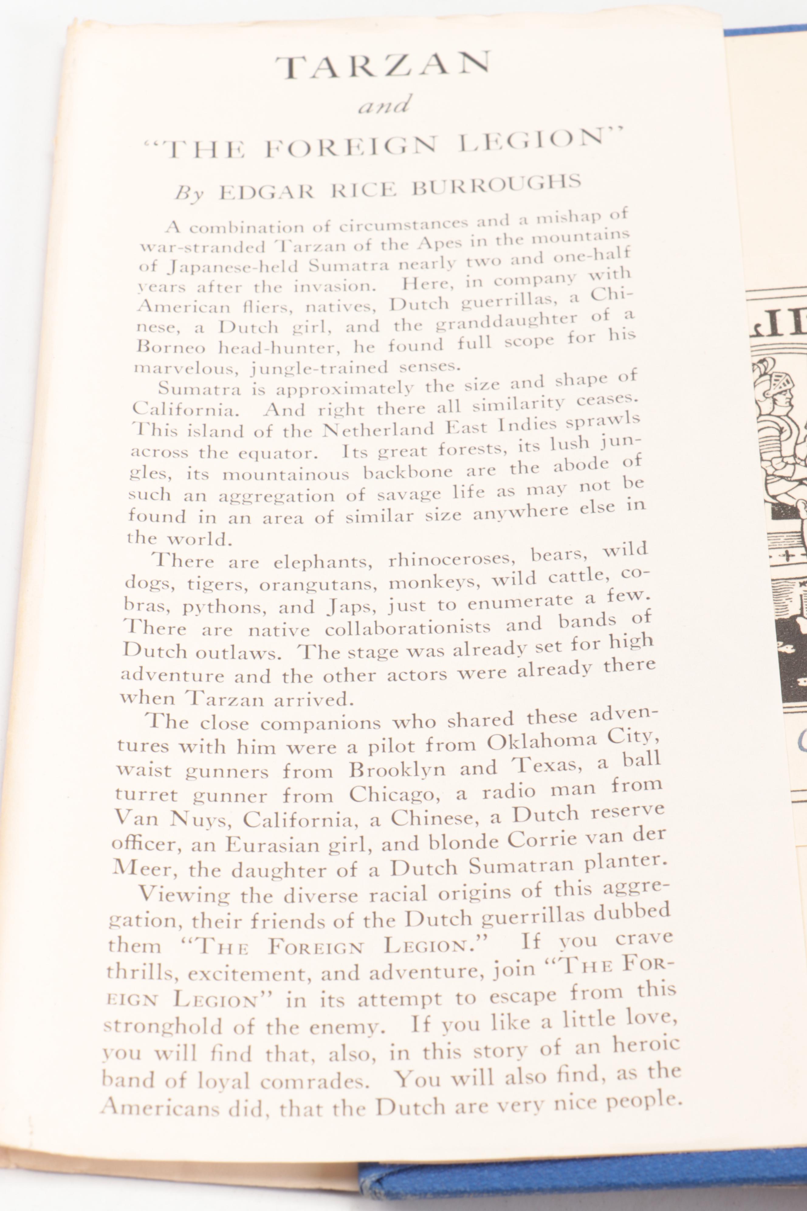 First Edition "Tarzan and The Foreign Legion" by Edgar Rice Burroughs, 1947