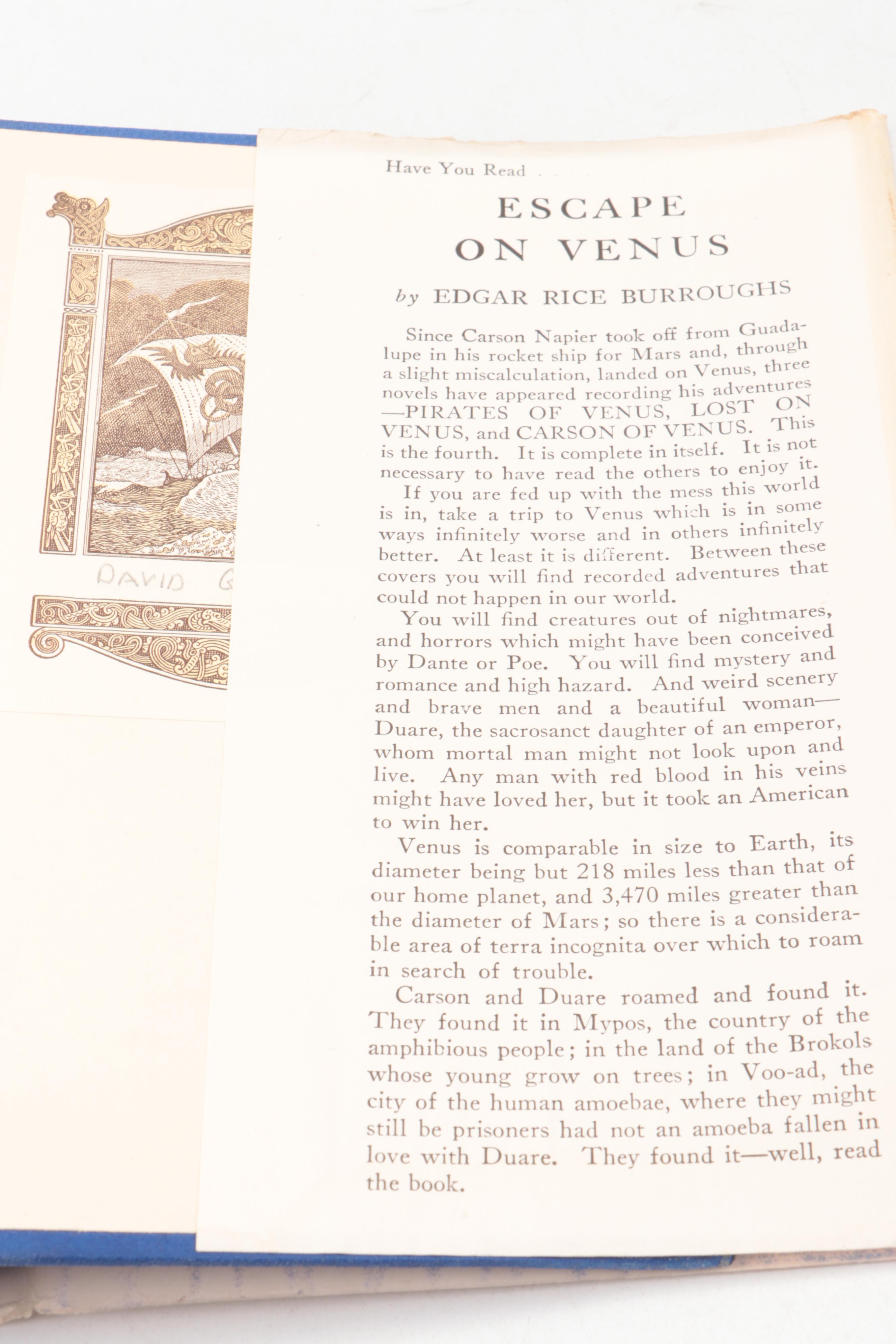 First Edition "Tarzan and The Foreign Legion" by Edgar Rice Burroughs, 1947