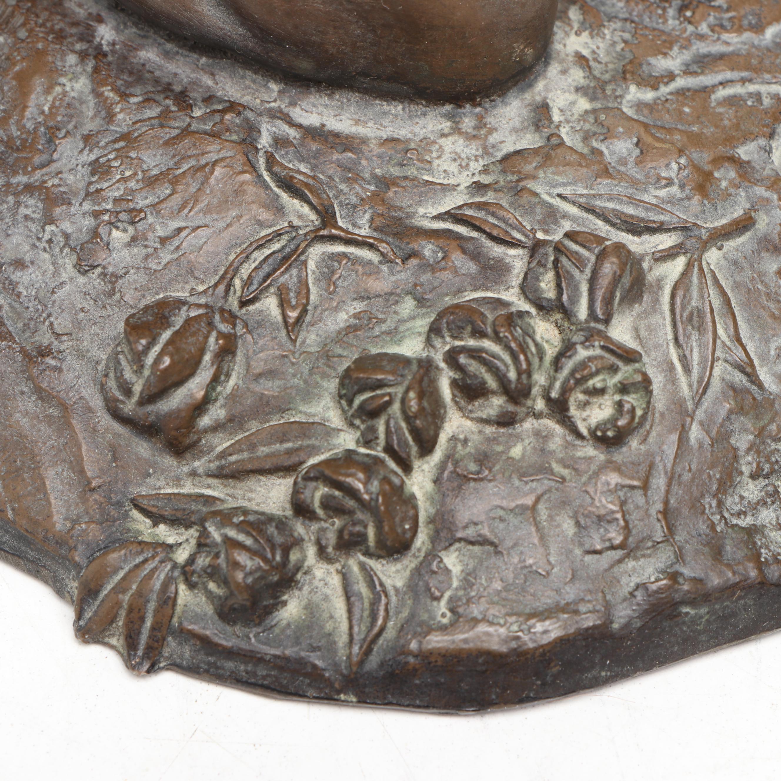 M. Stelzer for Franklin Mint "Kneeling Nude" Bronze Sculpture, 1980