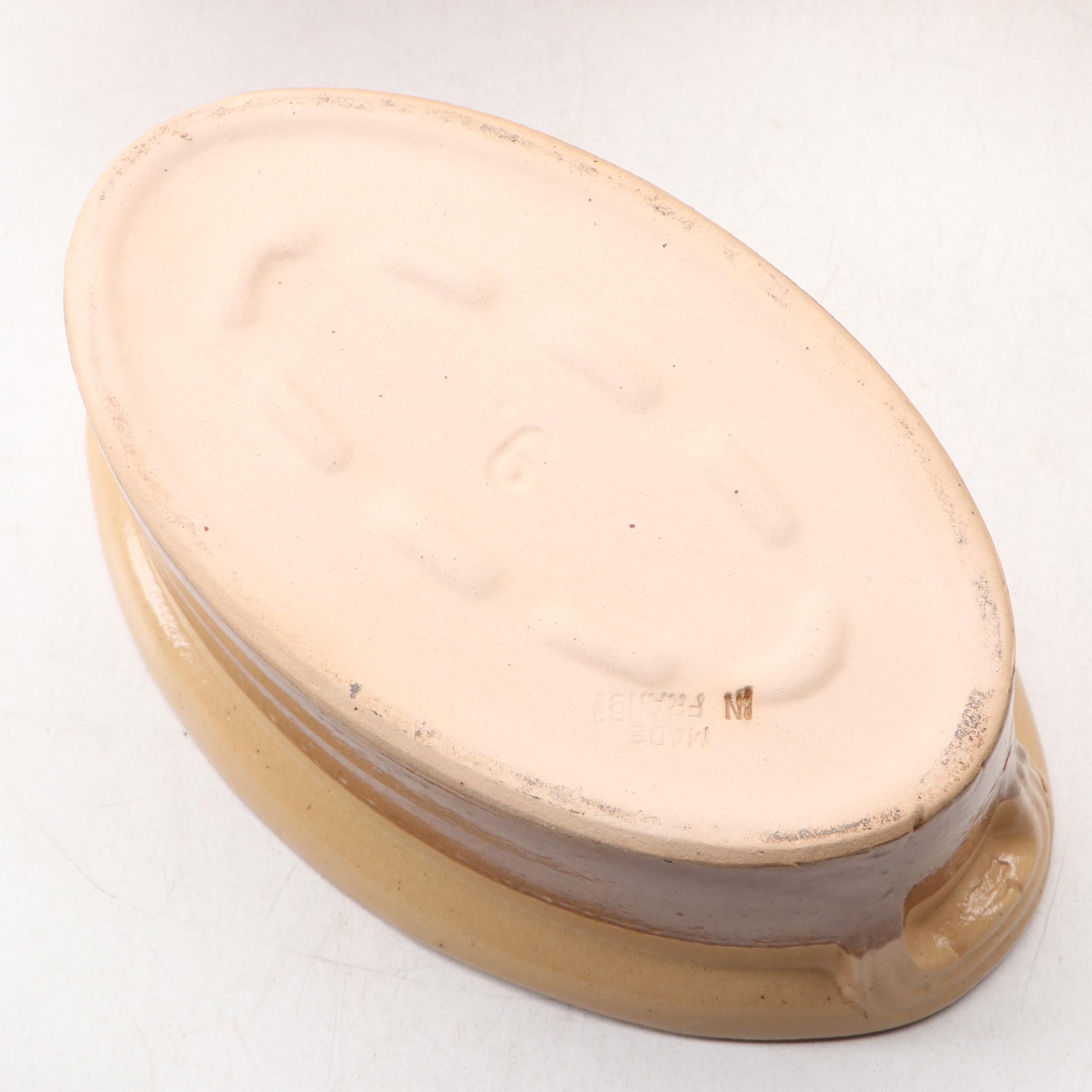 BIA Cordon Blue Clay Pot and Lidded Jars with Lidded Dish