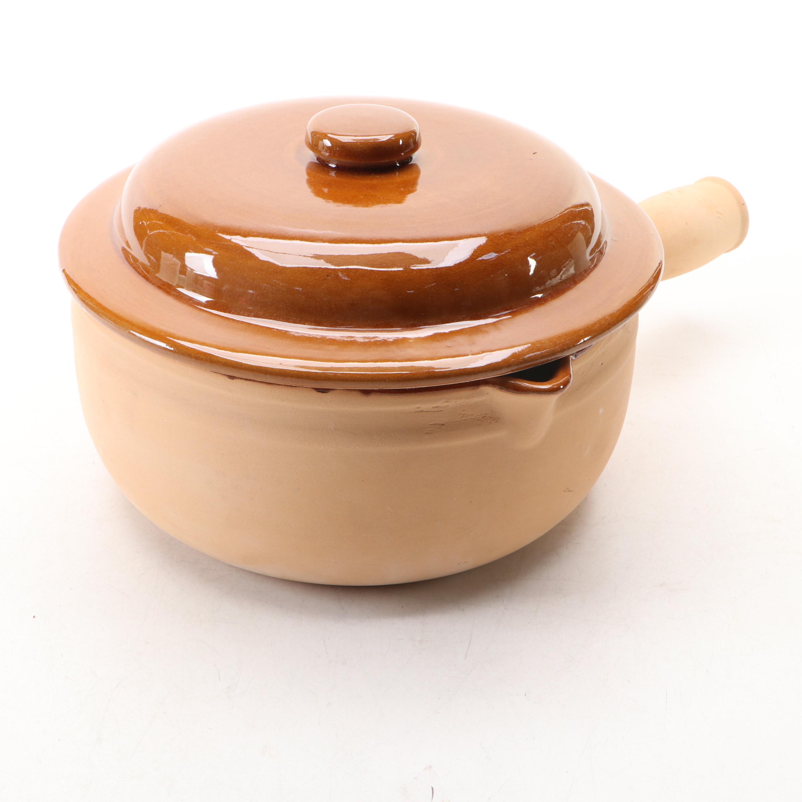 BIA Cordon Blue Clay Pot and Lidded Jars with Lidded Dish