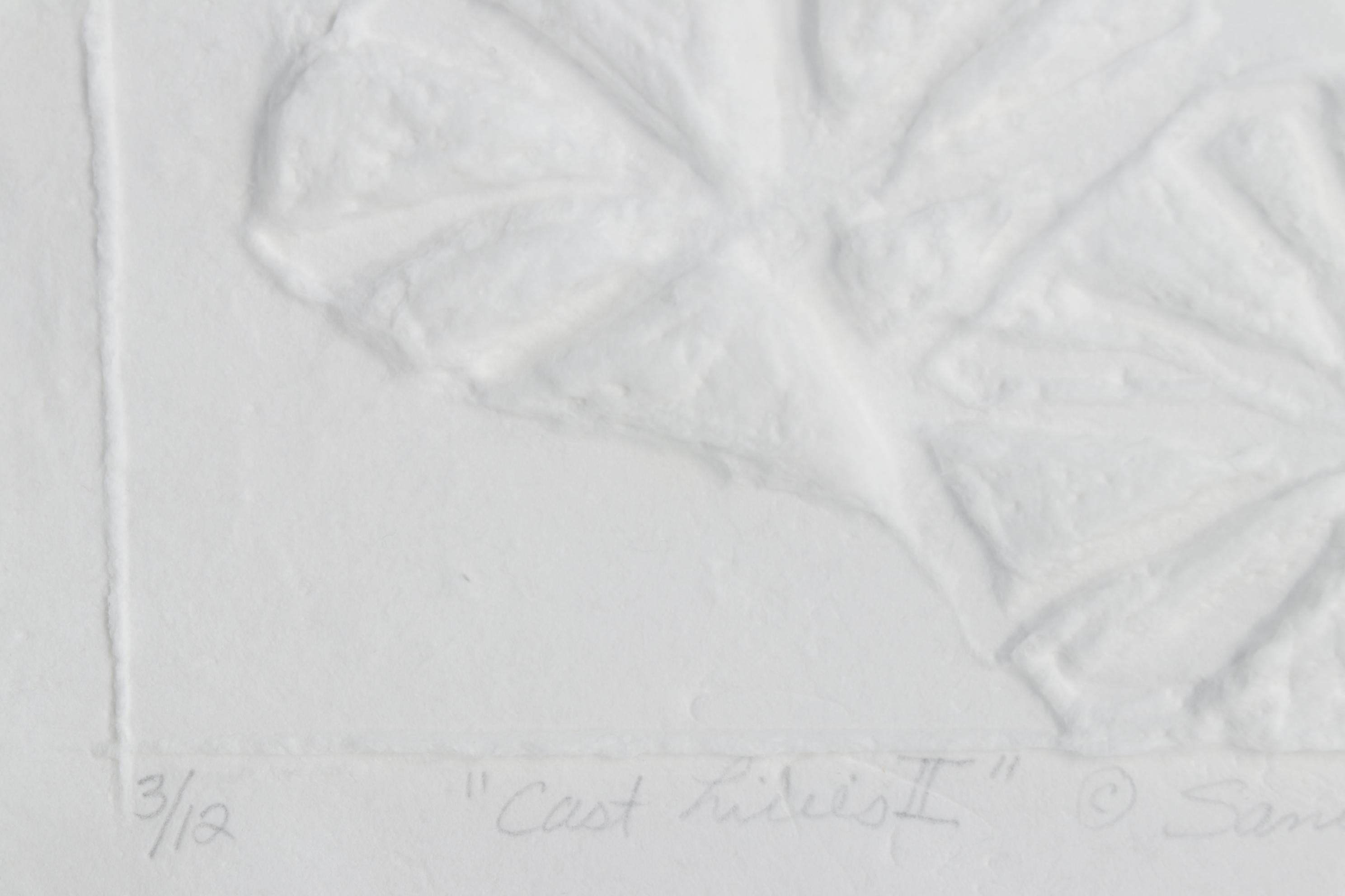 Sandra K. Yocum "Cast Lilies II" Plaster Relief, 1994