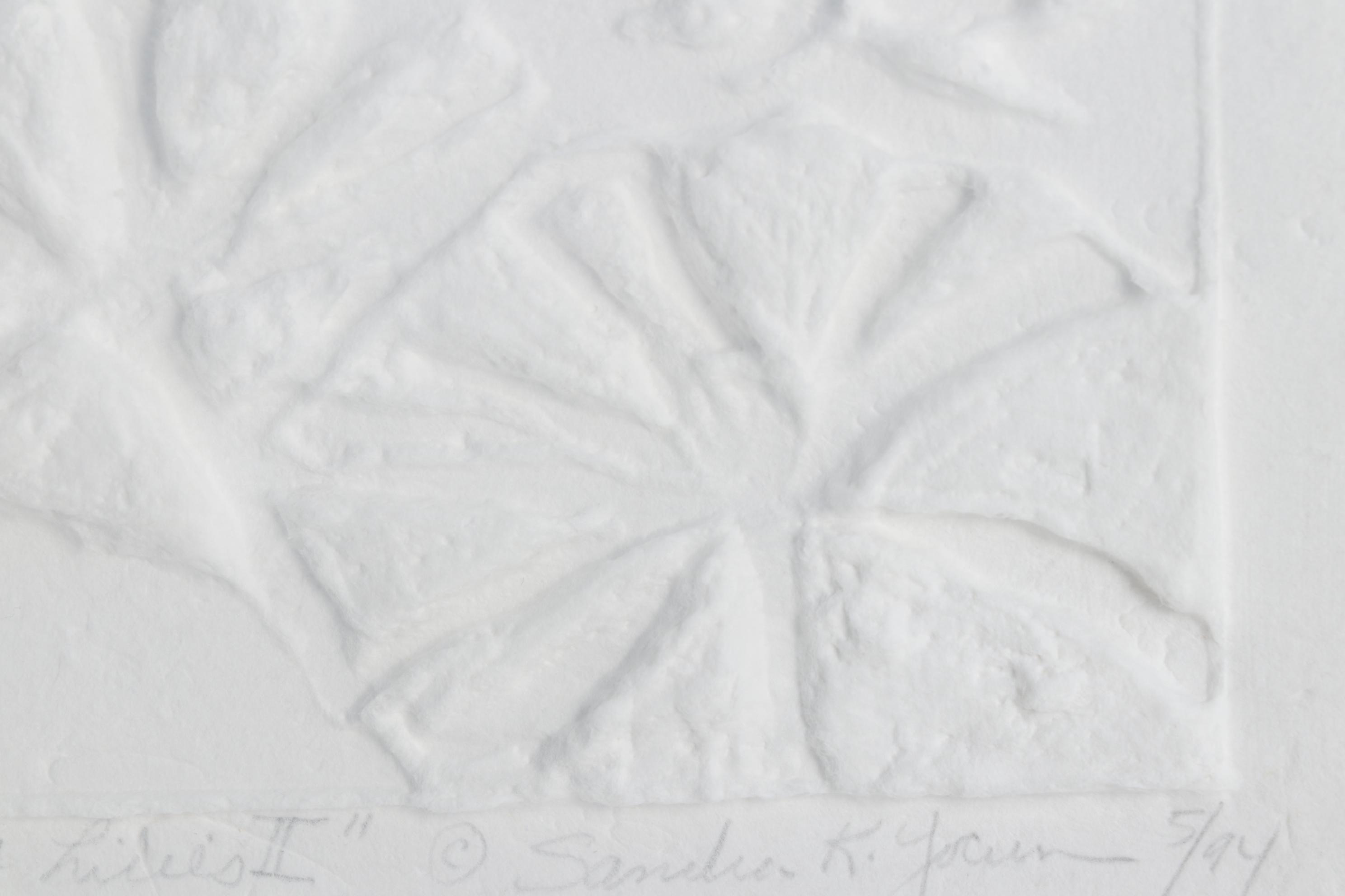 Sandra K. Yocum "Cast Lilies II" Plaster Relief, 1994