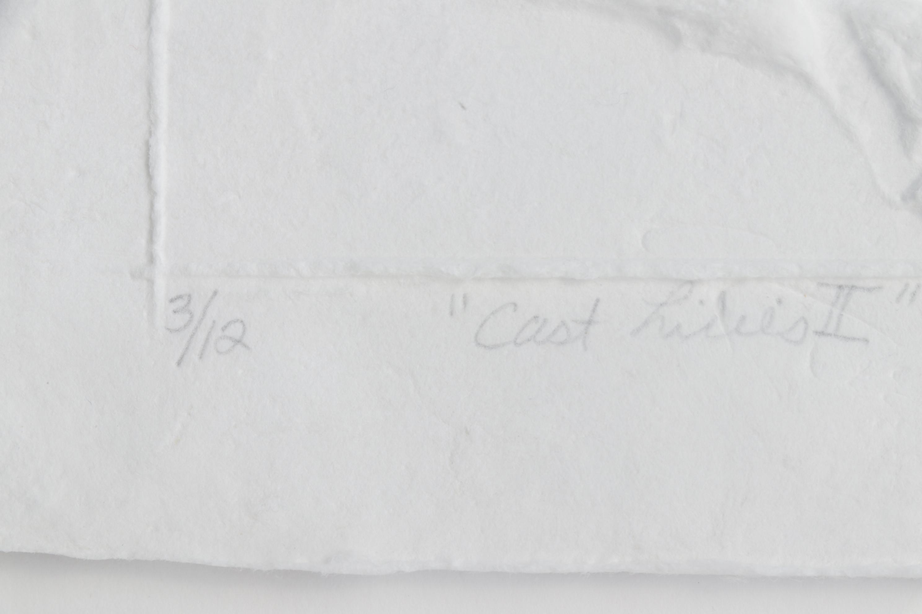 Sandra K. Yocum "Cast Lilies II" Plaster Relief, 1994