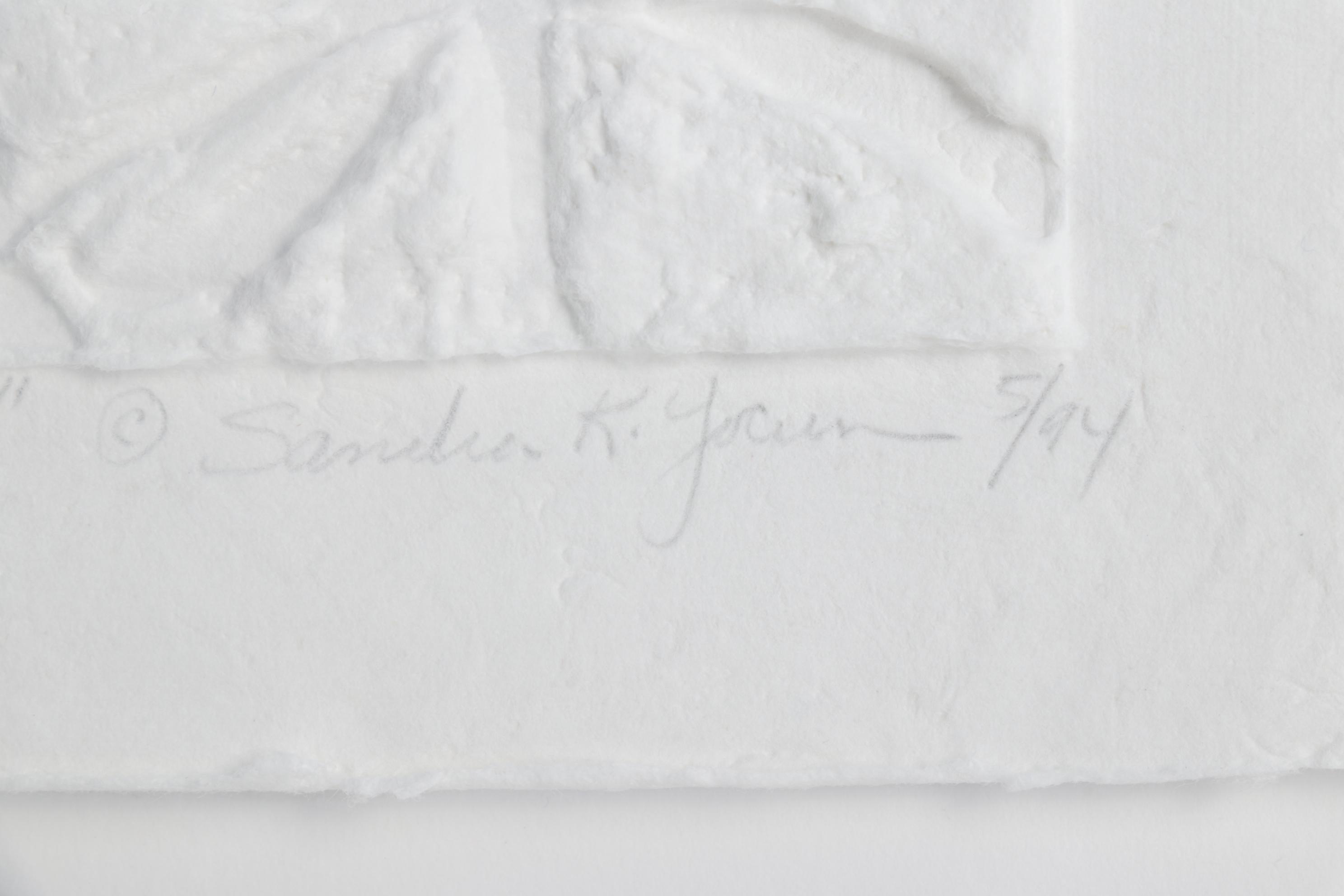 Sandra K. Yocum "Cast Lilies II" Plaster Relief, 1994