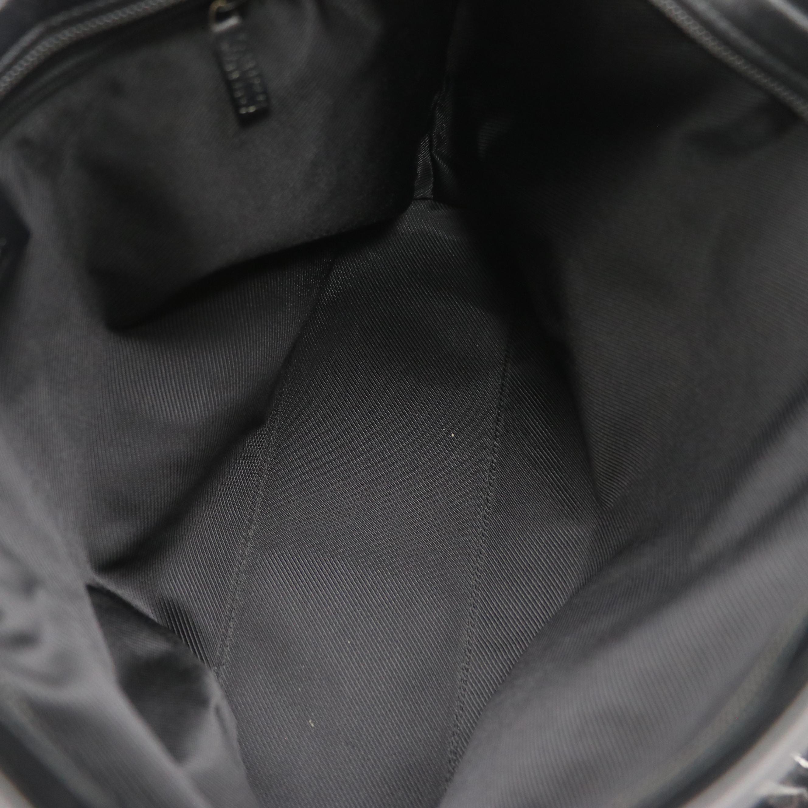 Gucci Handbag in Dark GG Canvas and Black Leather Trim