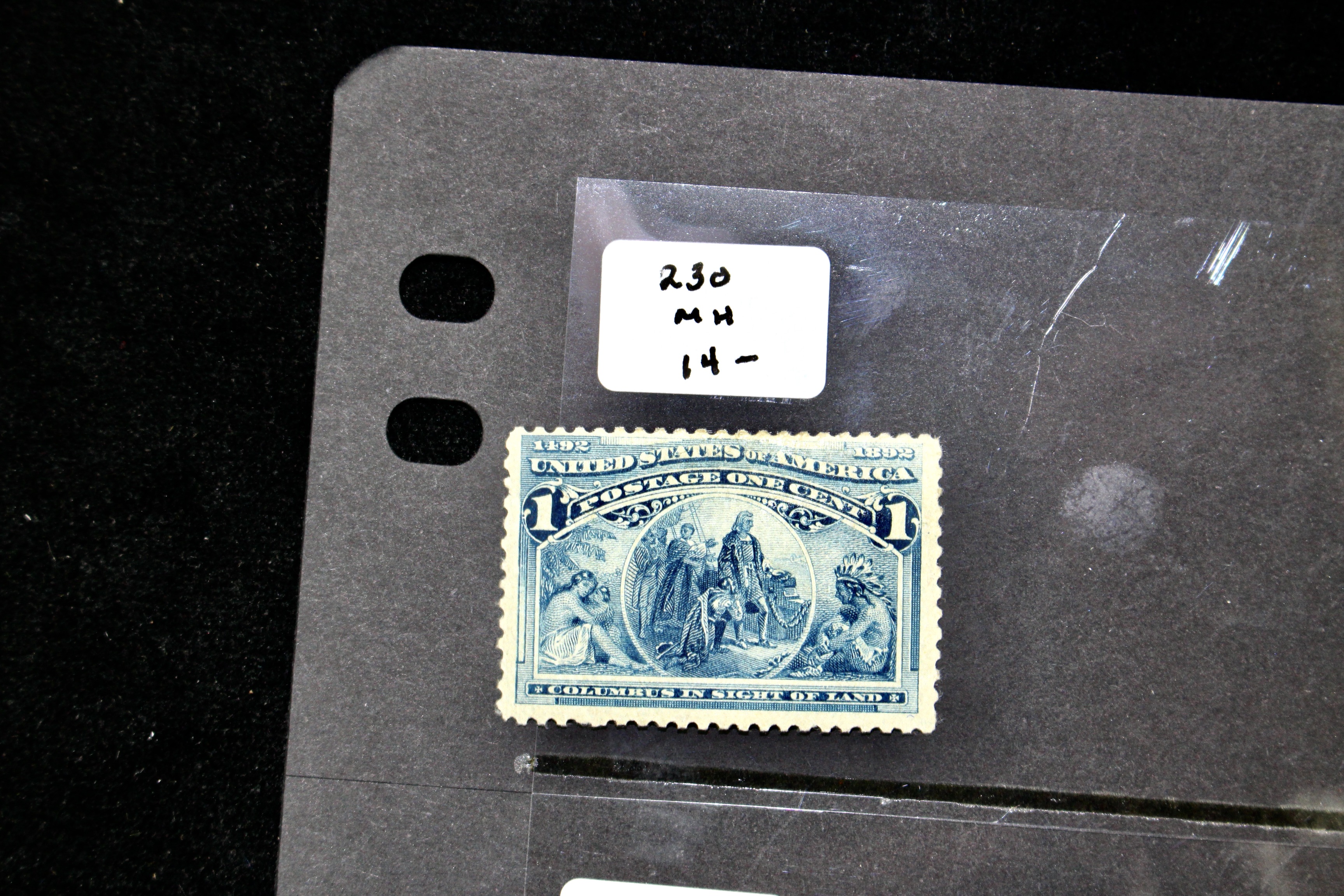 Ten Early Mint Condition U.S. Postage Stamps