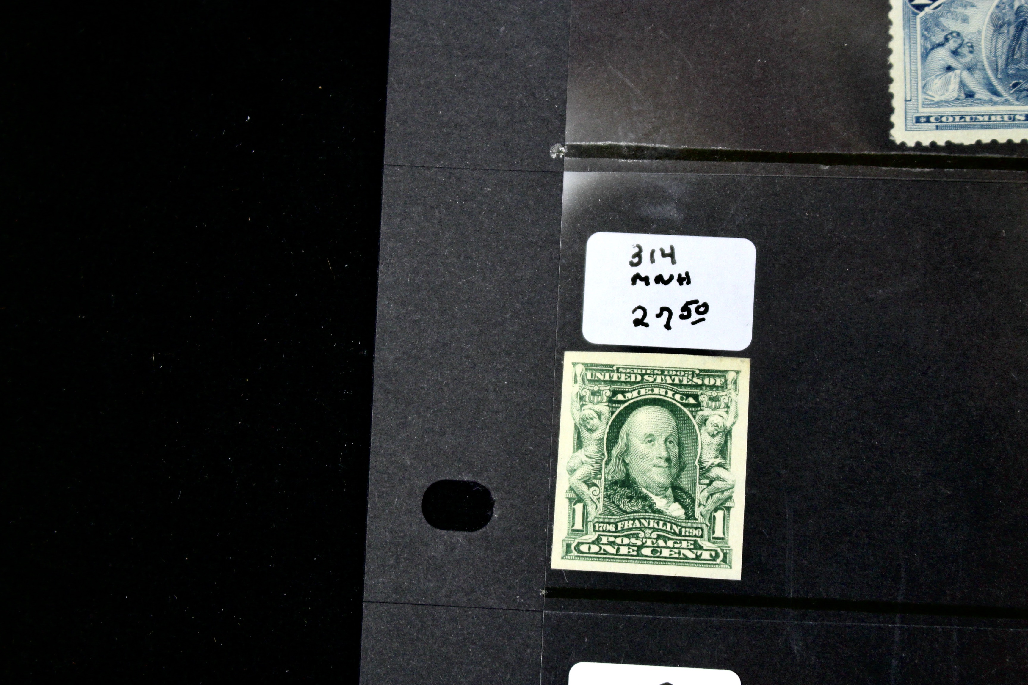 Ten Early Mint Condition U.S. Postage Stamps