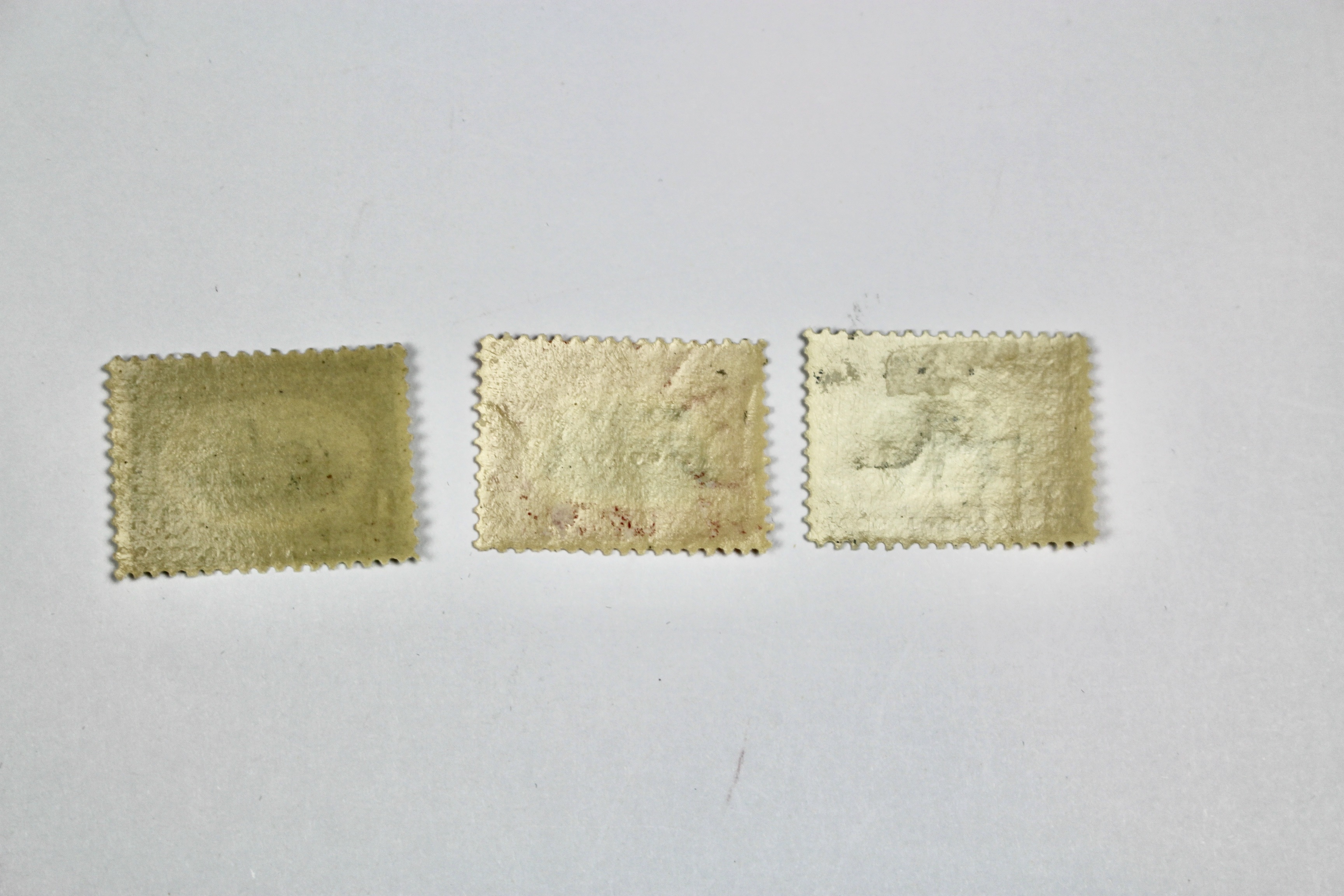 Ten Early Mint Condition U.S. Postage Stamps