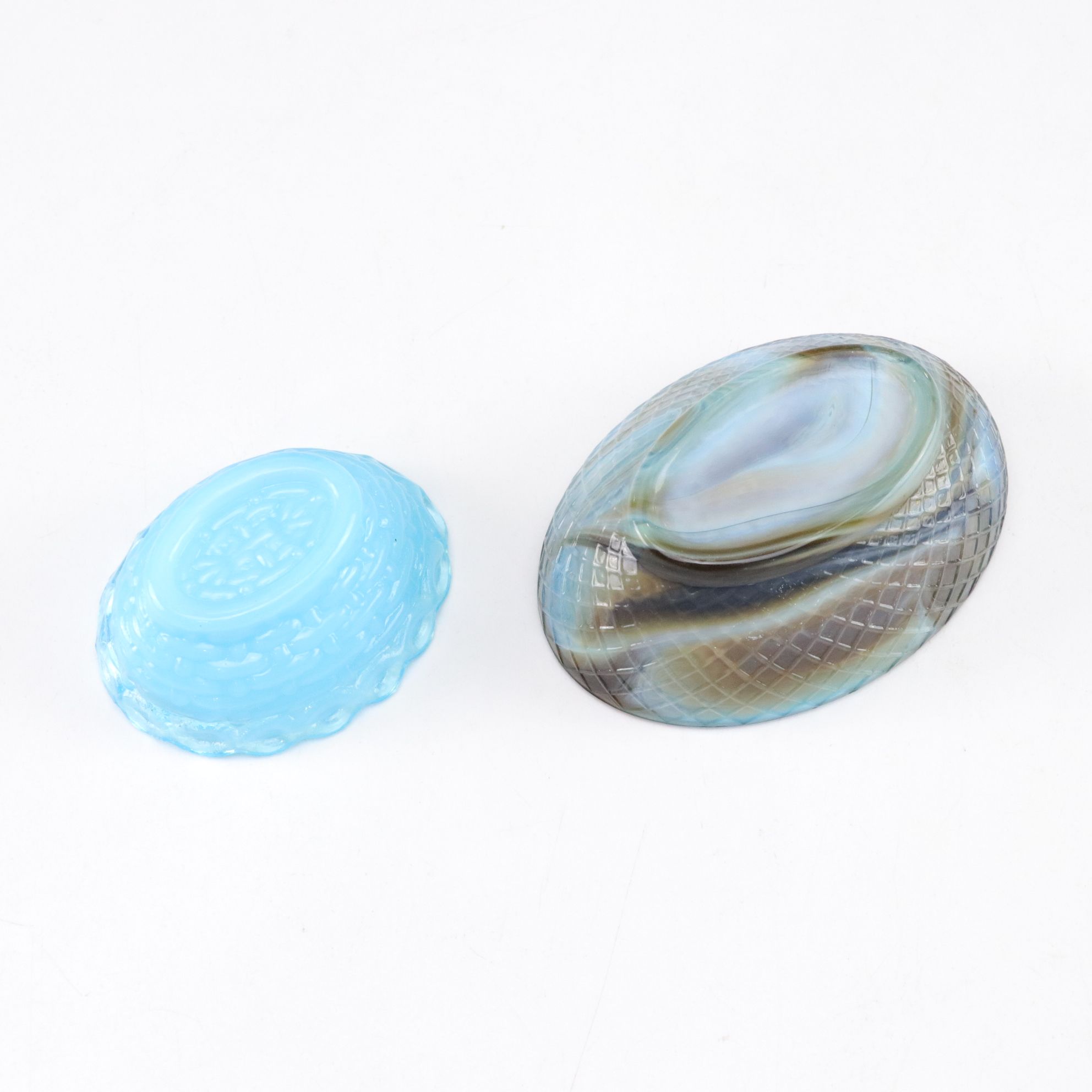 Uranium and Slag Glass Dengenhart "Priscilla" Figurine, Hen on Nest, and More